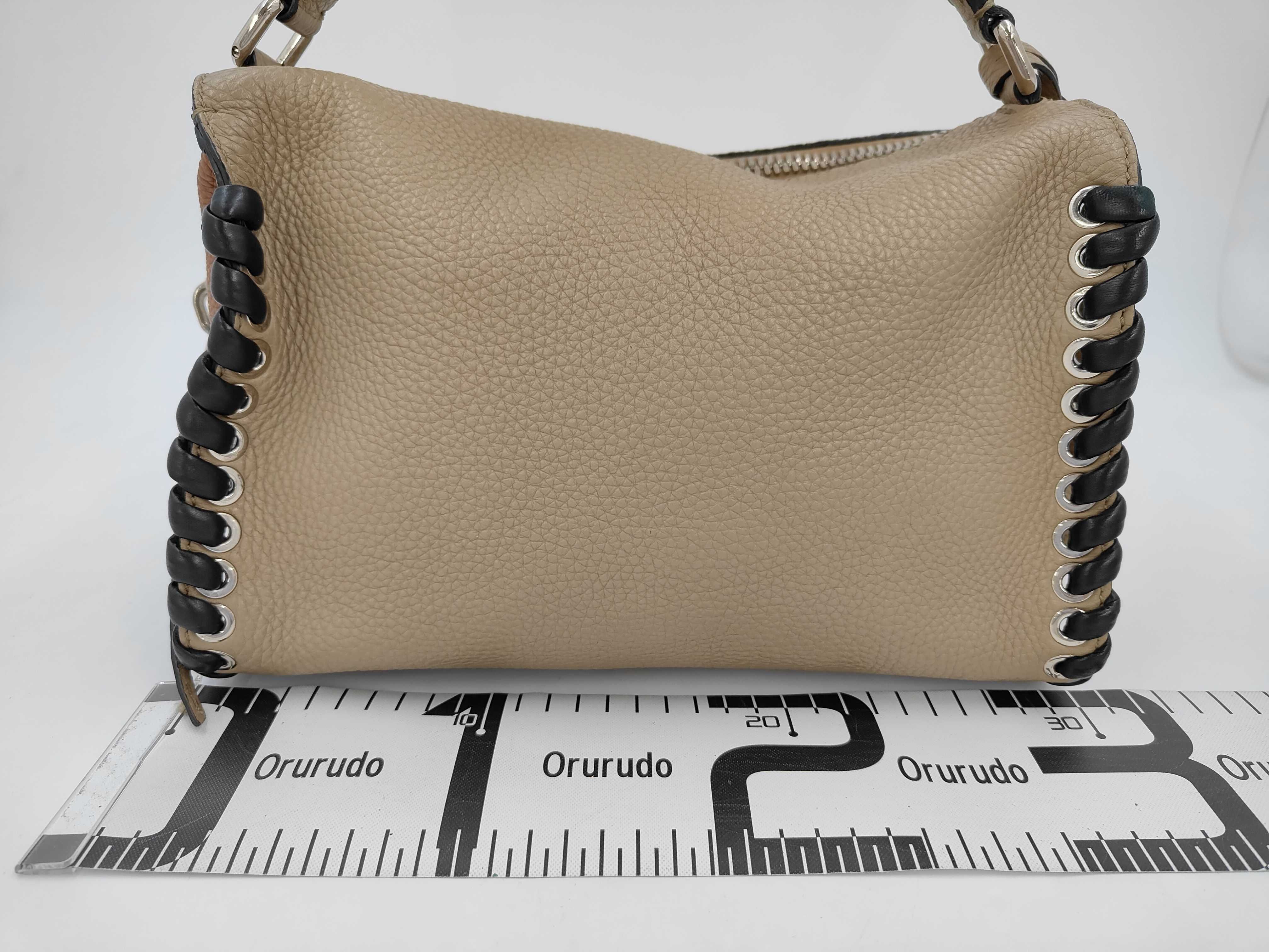 Fendi Selleria Lei Whipstitch Leather Top Handle Bag