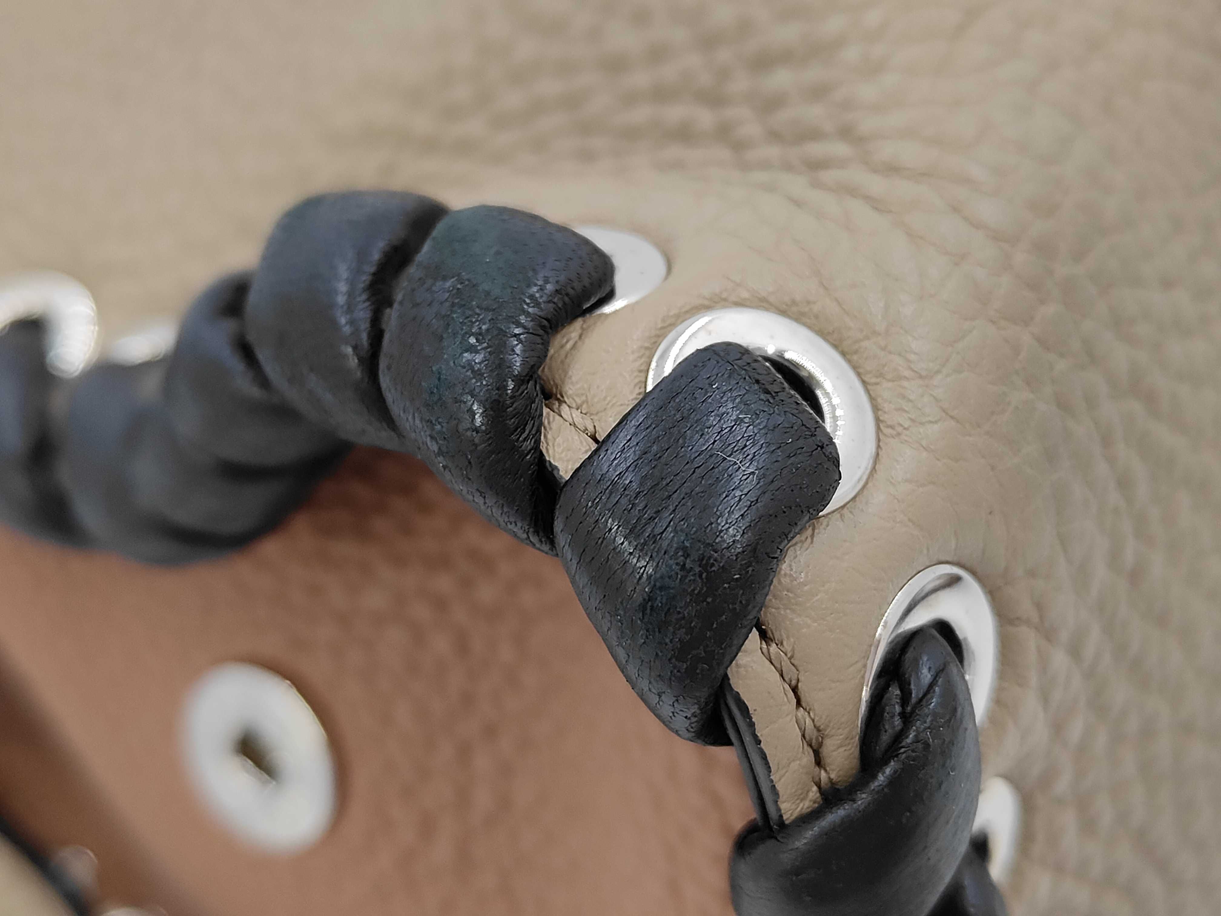 Fendi Selleria Lei Whipstitch Leather Top Handle Bag