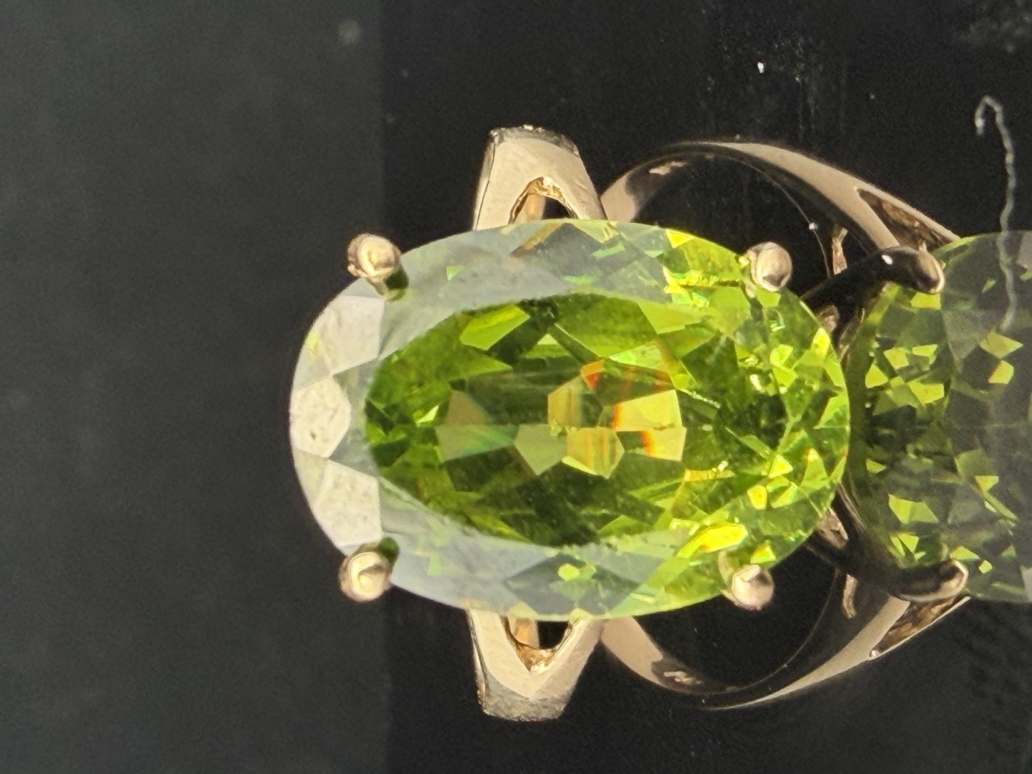 14K Yellow Gold 6 Carat Peridot Ring