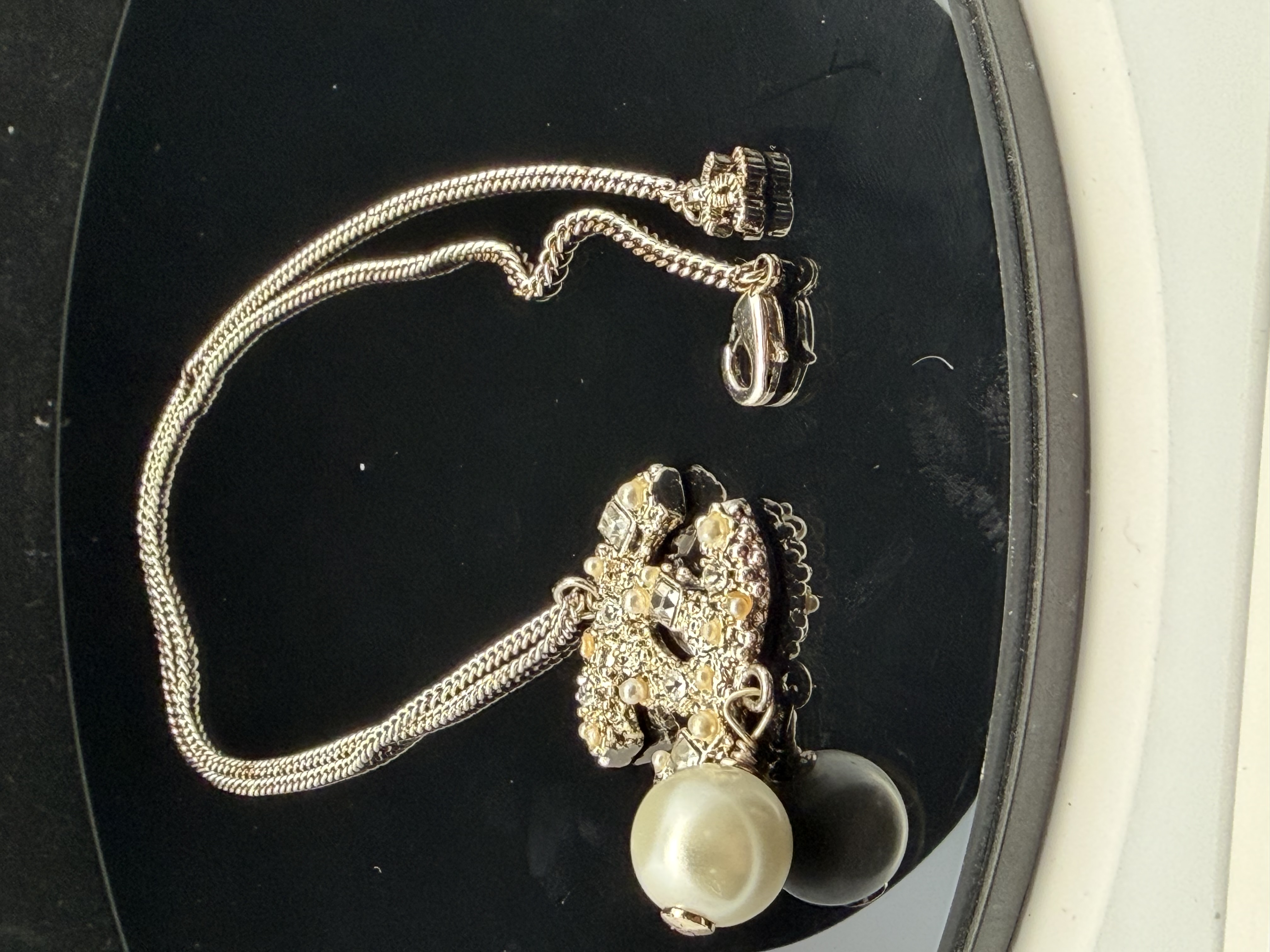Chanel Rhinestone Pearl Necklace