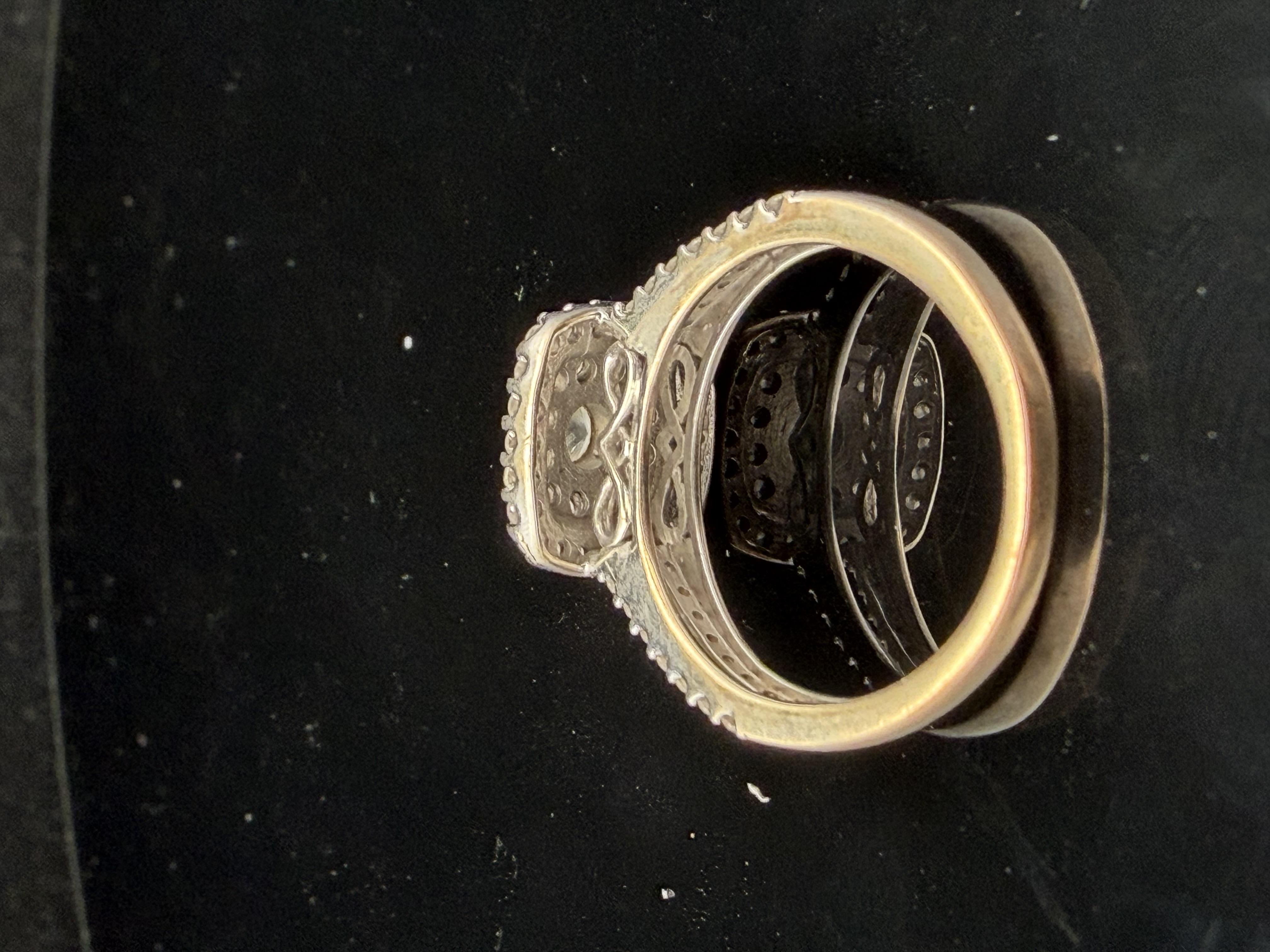 14K White Gold Natural Diamond Engagement Ring