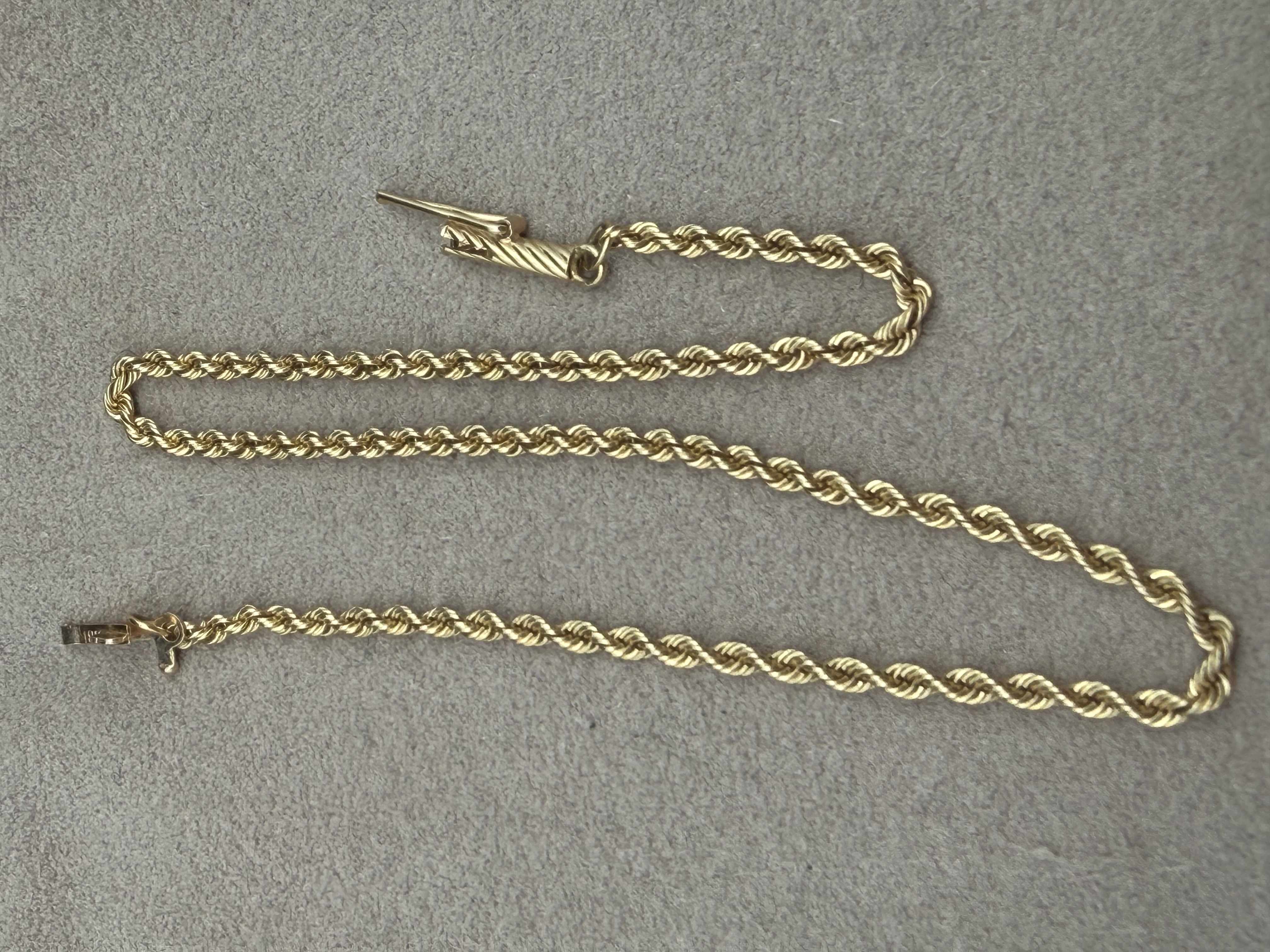 18K Yellow Gold Rope Bracelet