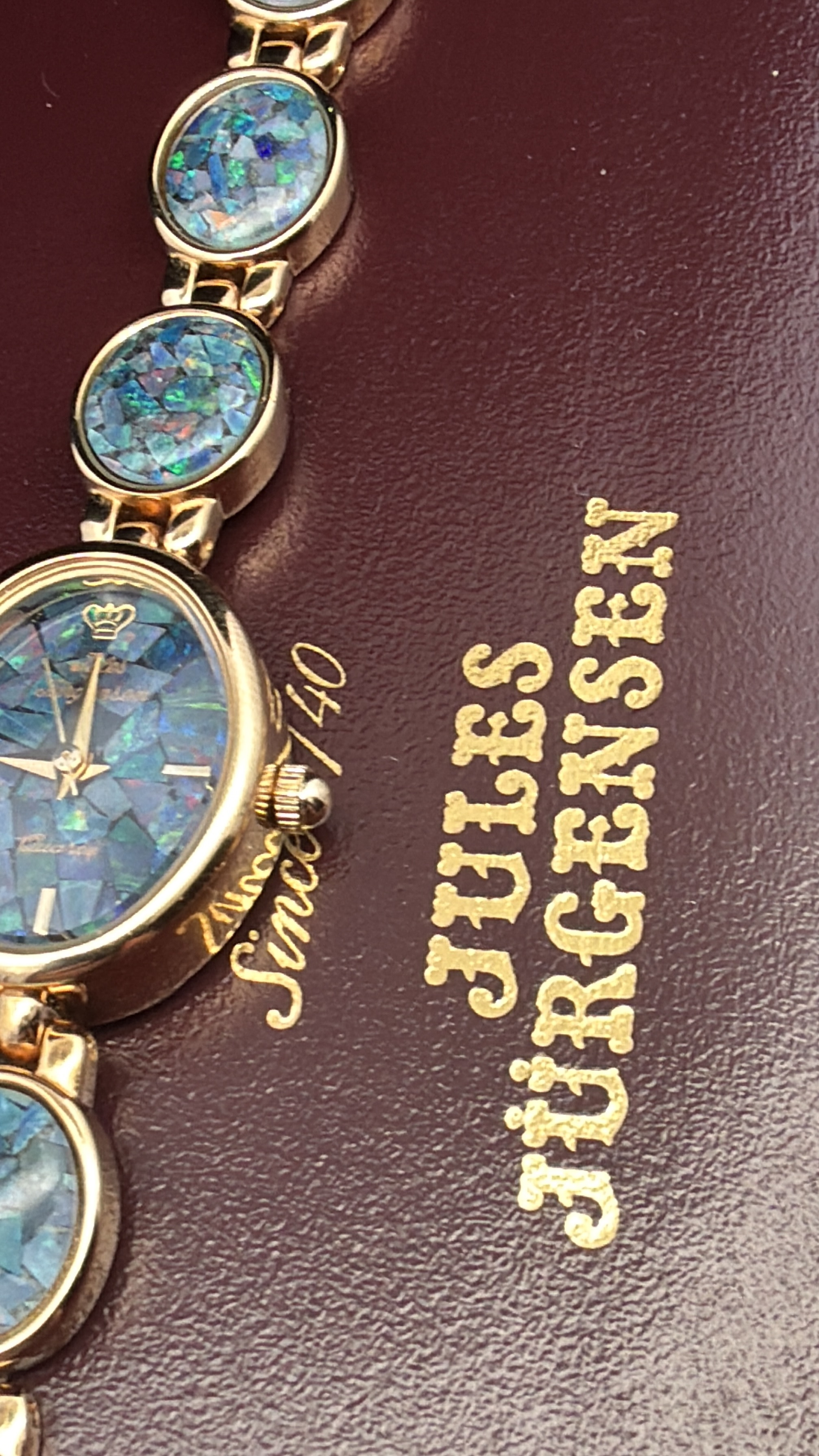 New Old Stock Jules Jurgensen Mosaic Opal Watch