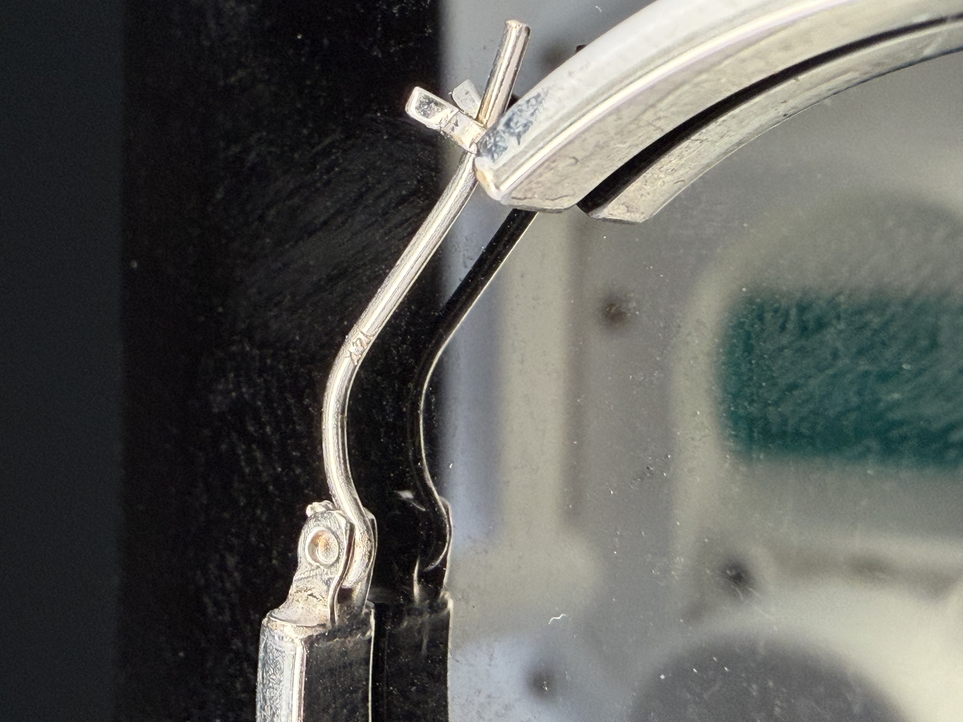14K White Gold Hoop Earrings