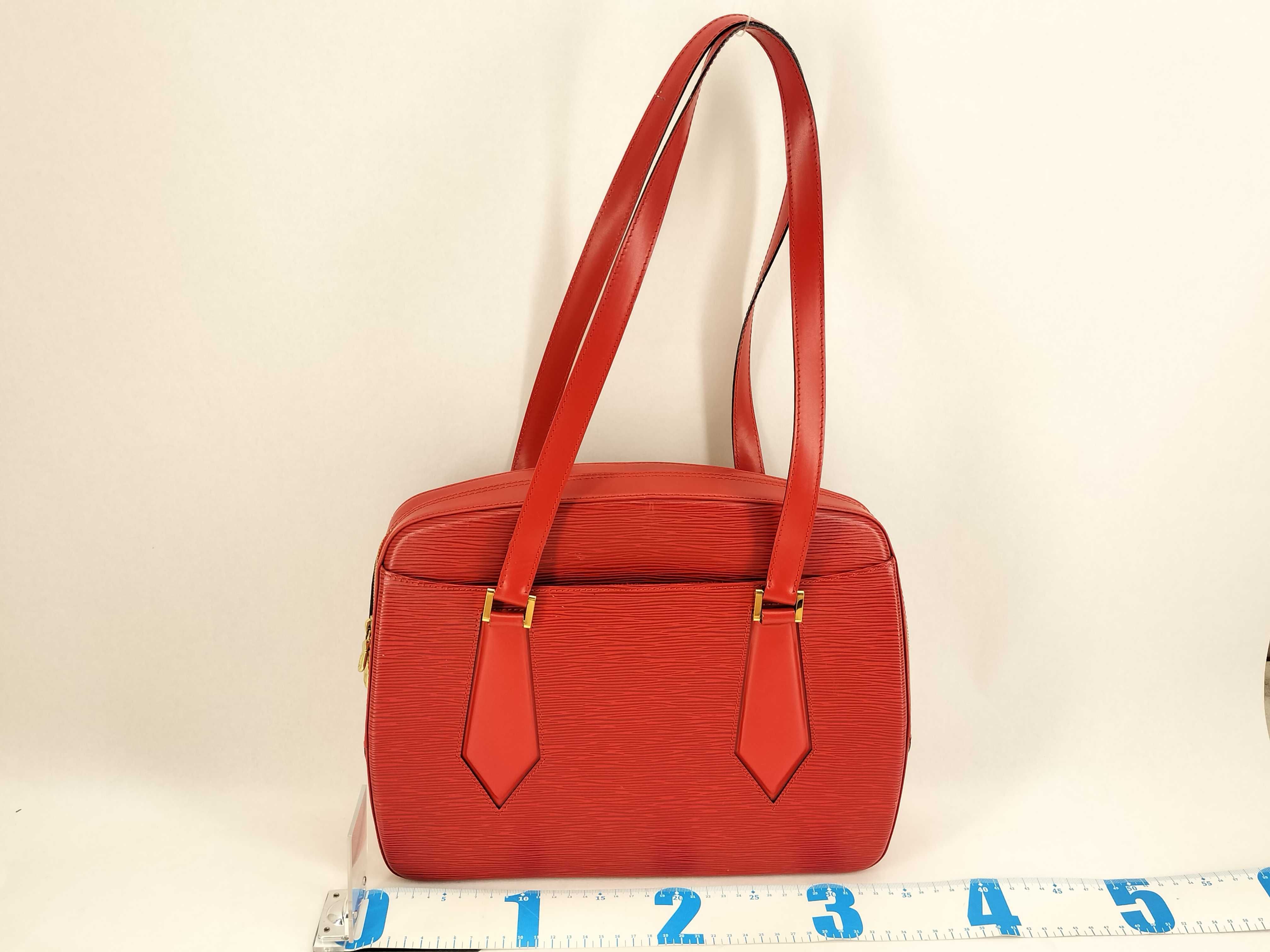 Louis Vuitton Red Epi Leather Voltaire Shoulder Bag