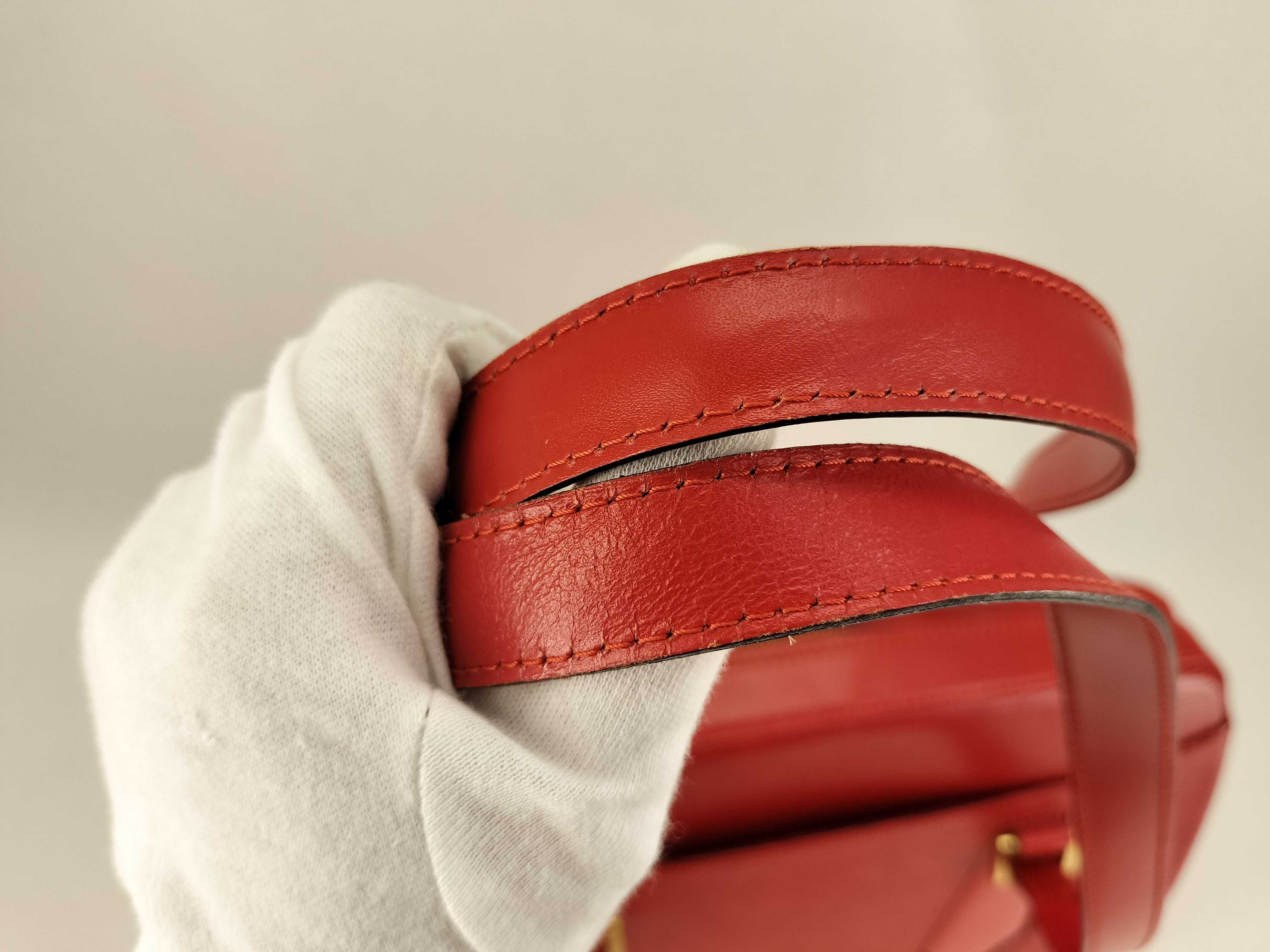 Louis Vuitton Red Epi Leather Voltaire Shoulder Bag