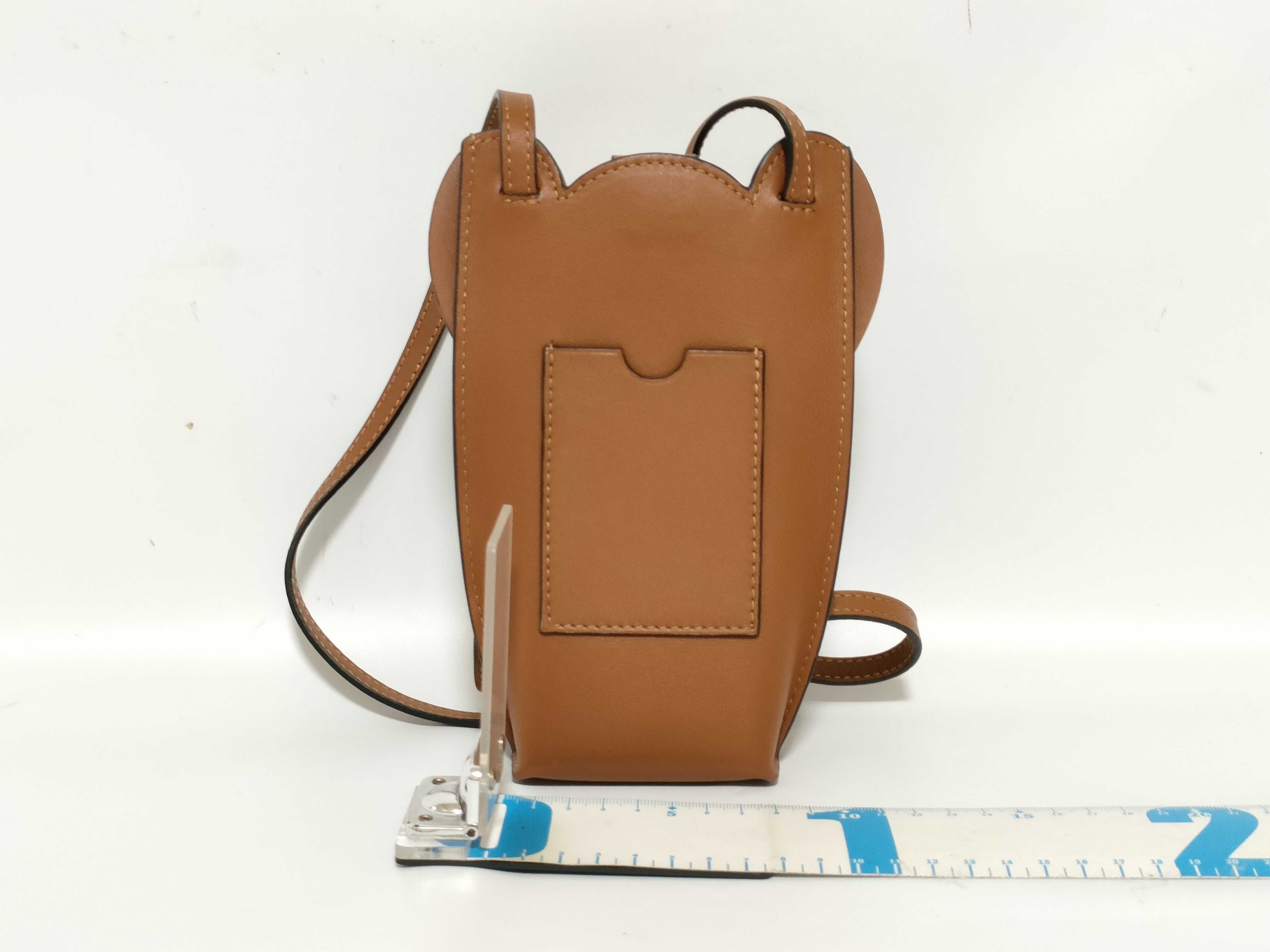 Loewe Tan Calfskin Leather Elephant Pocket Crossbody Bag