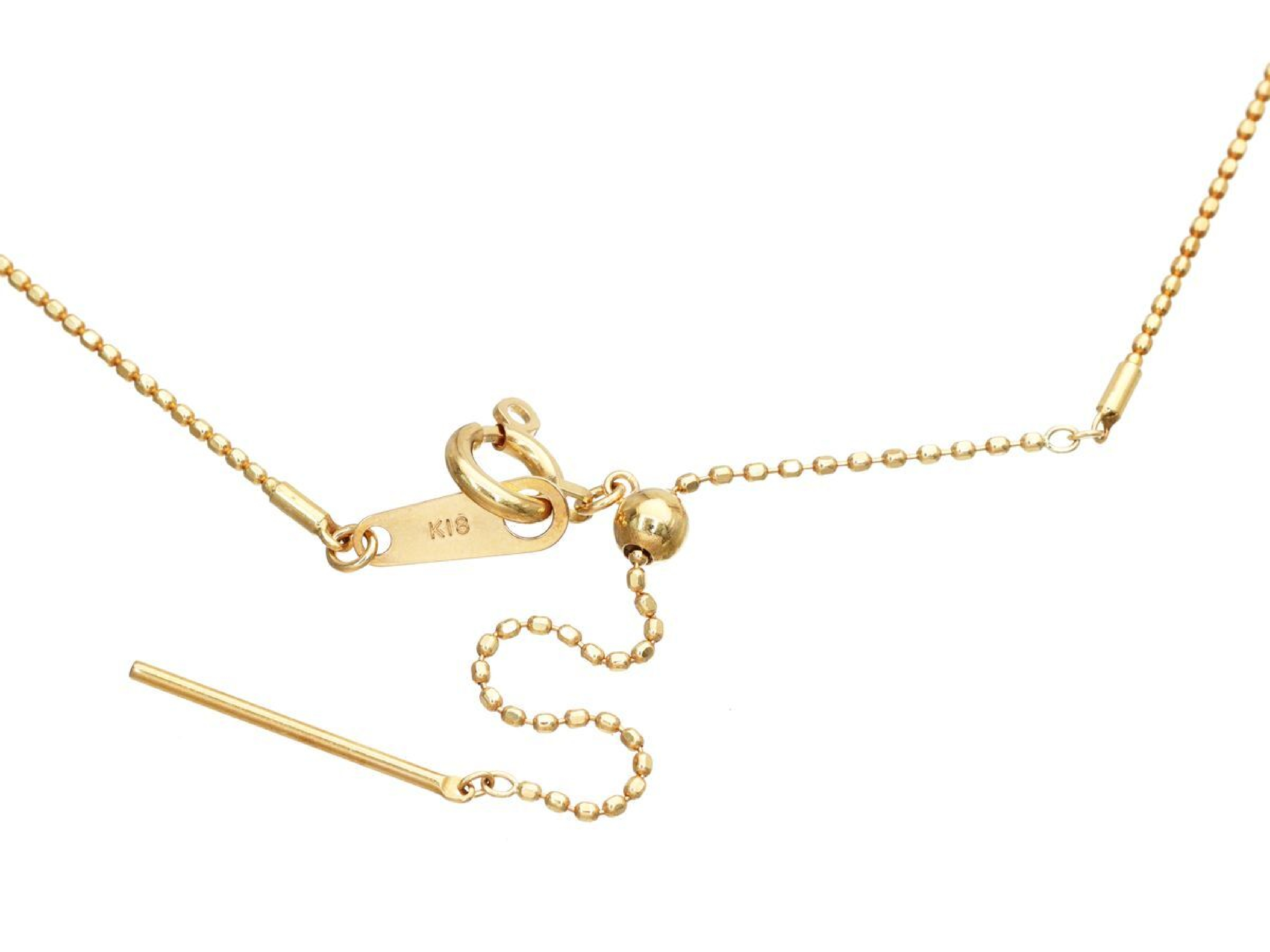 Nanyang Golden Pearl and 18 Karat Yellow Gold Solitaire Pendant Necklace