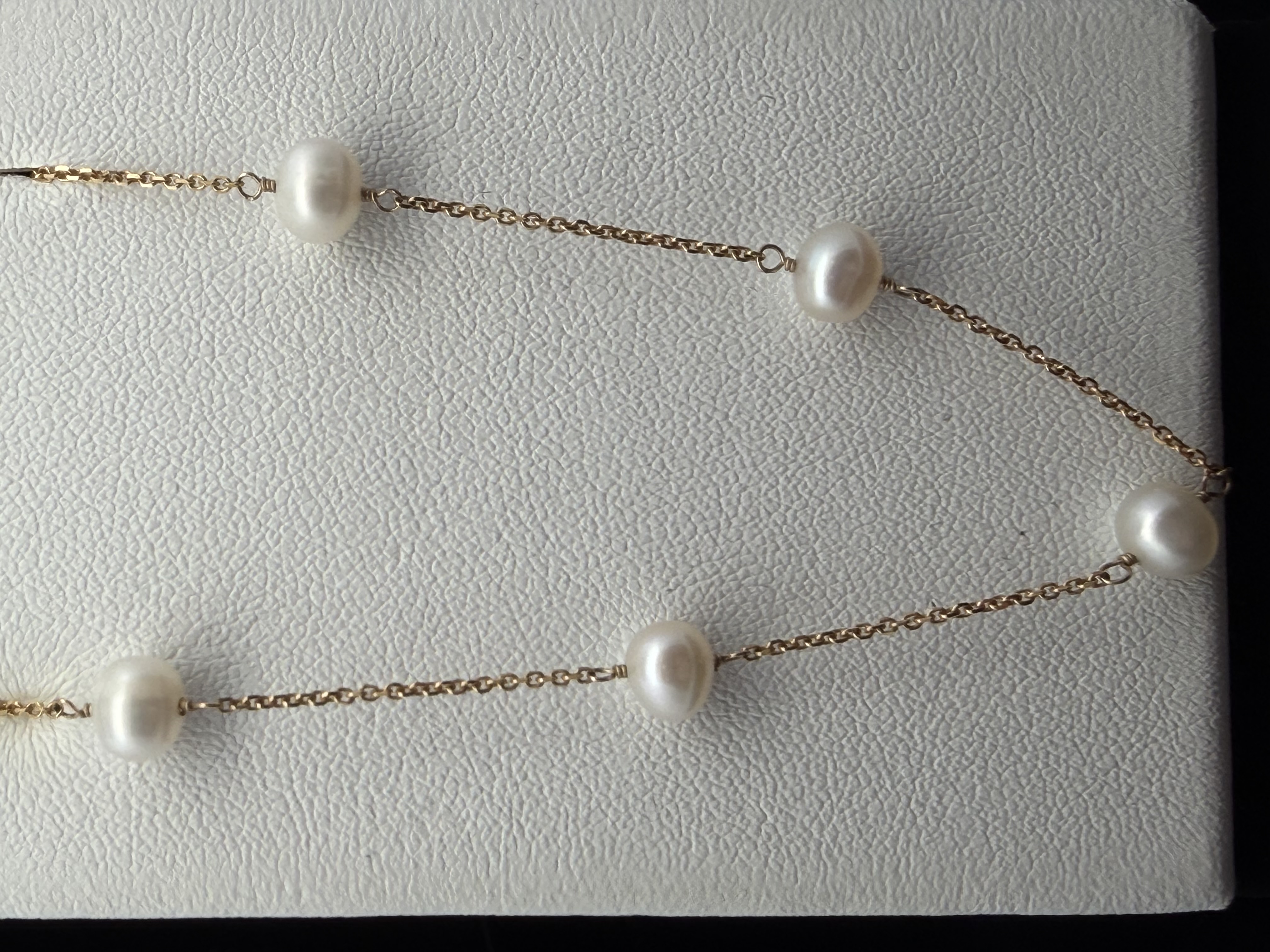 14K Yellow Gold Pearls by the Yard Necklace