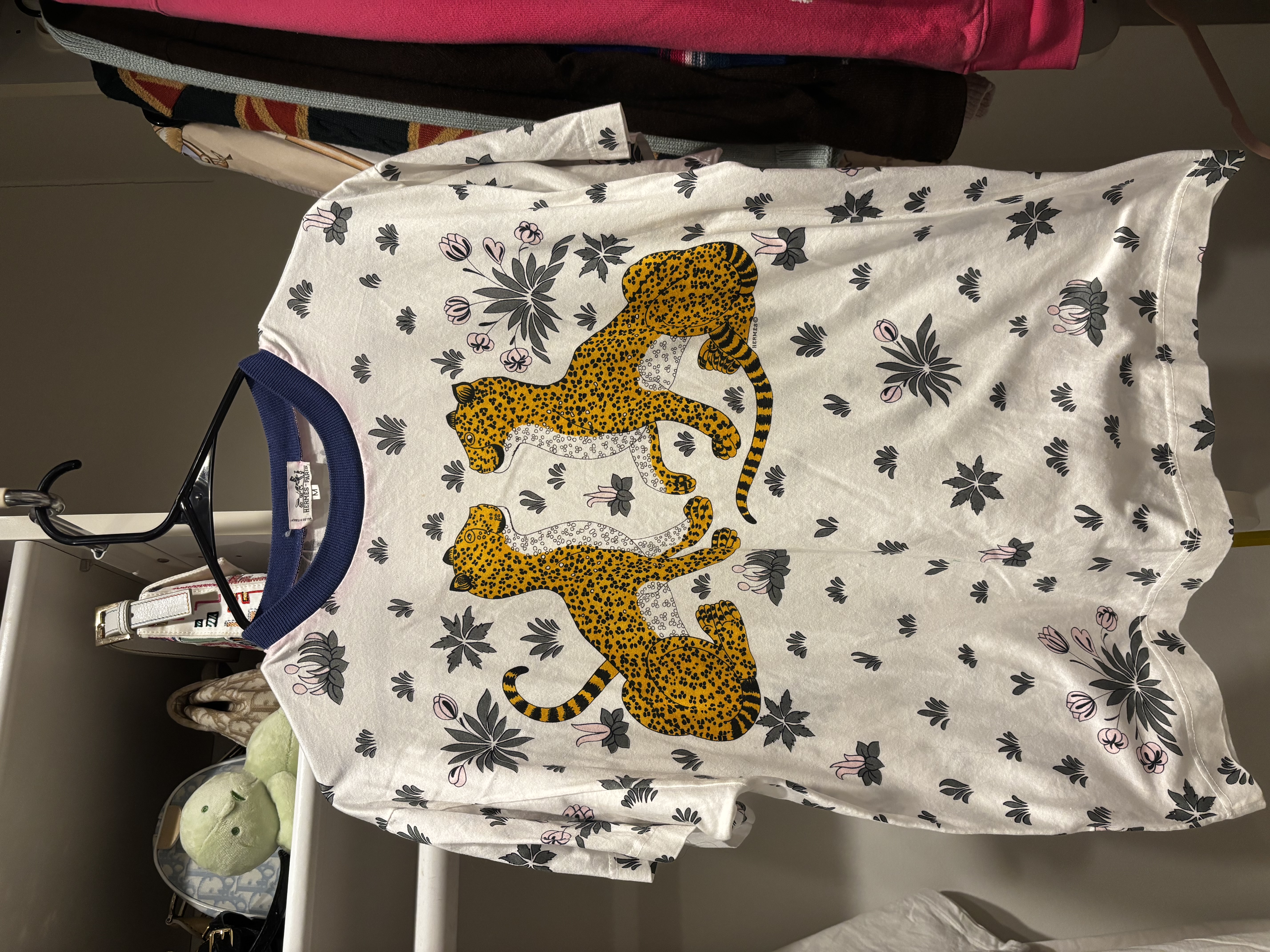 Hermes Jungle Love Robert Dallet Pattern Cotton T-Shirt Size M