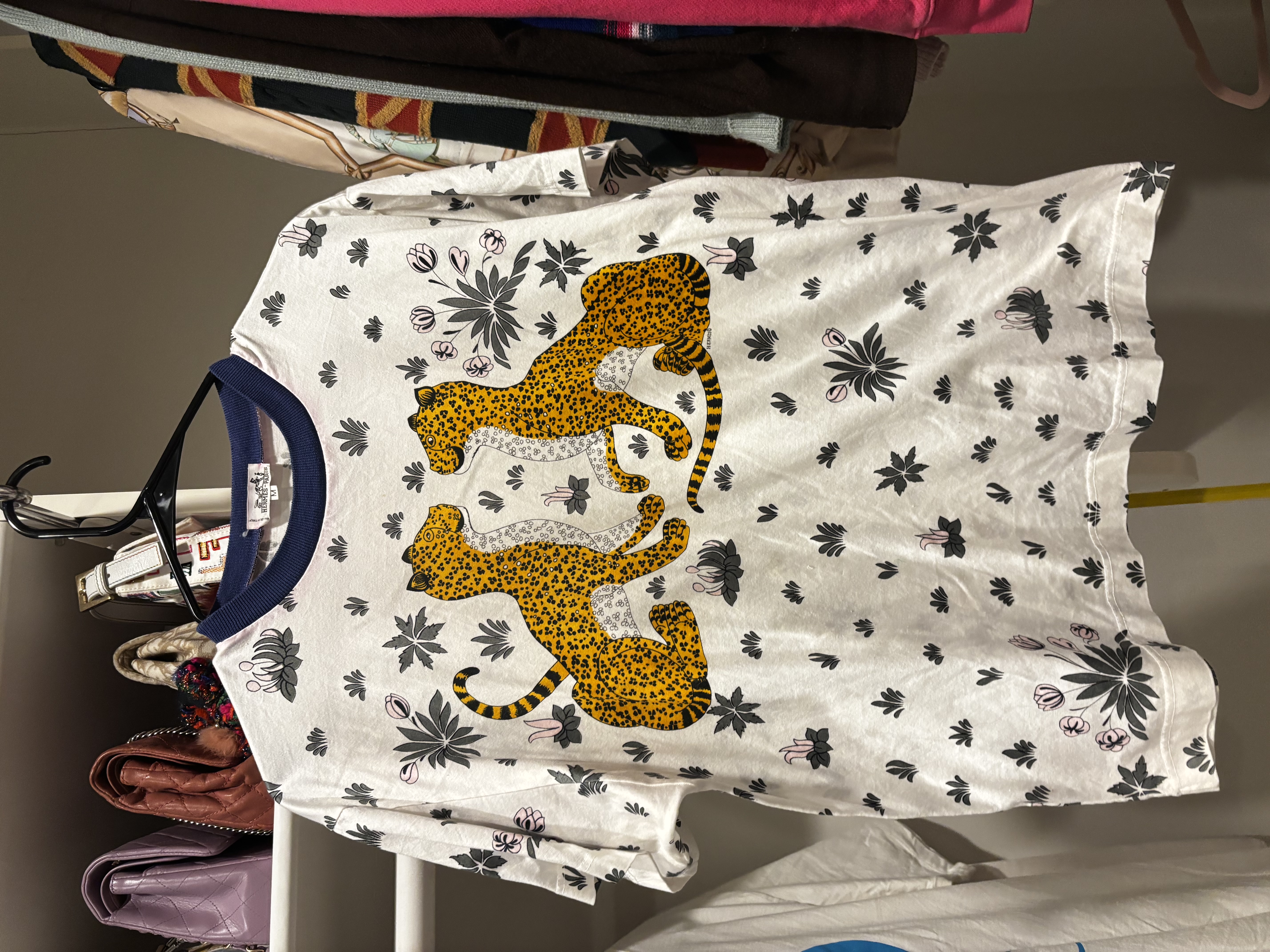Hermes Jungle Love Robert Dallet Pattern Cotton T-Shirt Size M