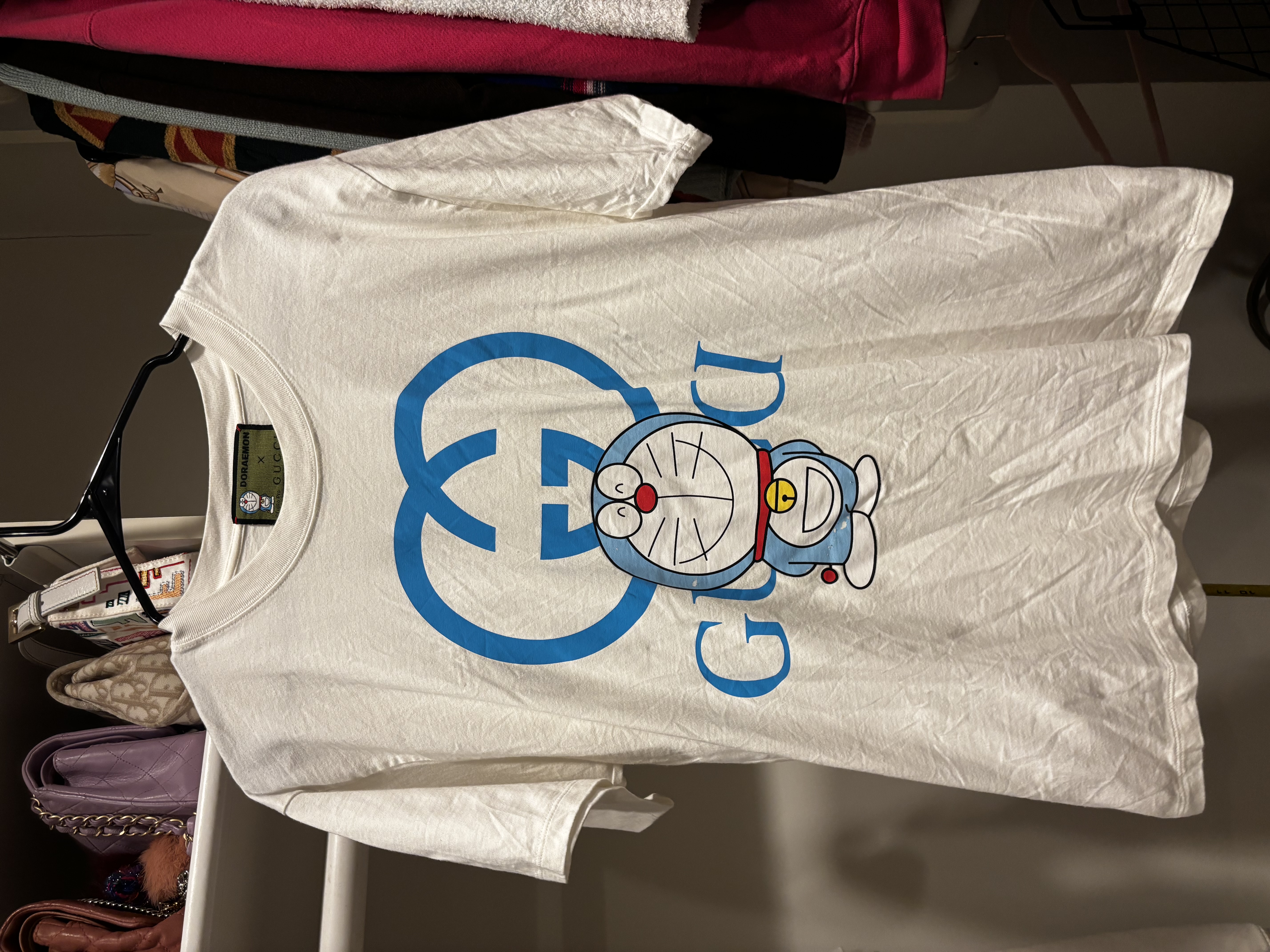 Gucci x Doraemon Collaboration Off-White Graphic T-Shirt