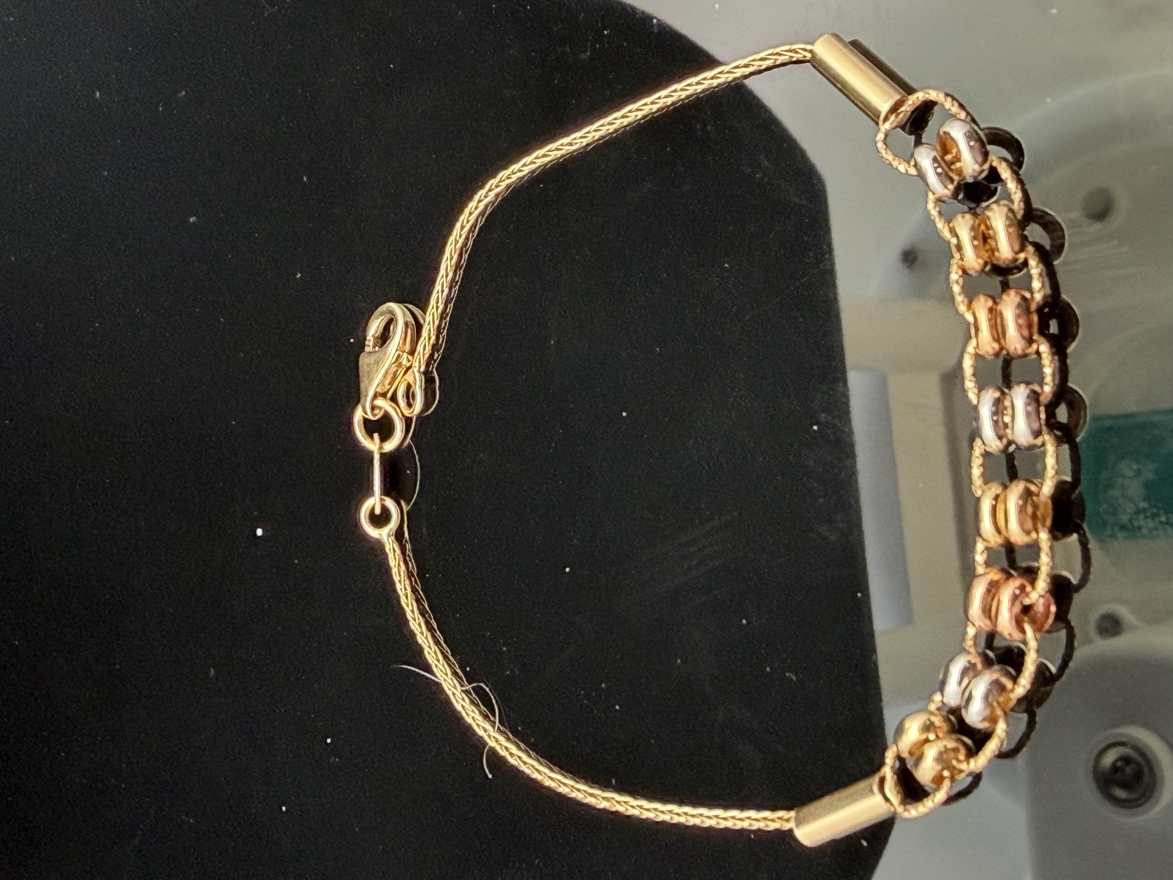 14K Gold Tri-tone Bracelet