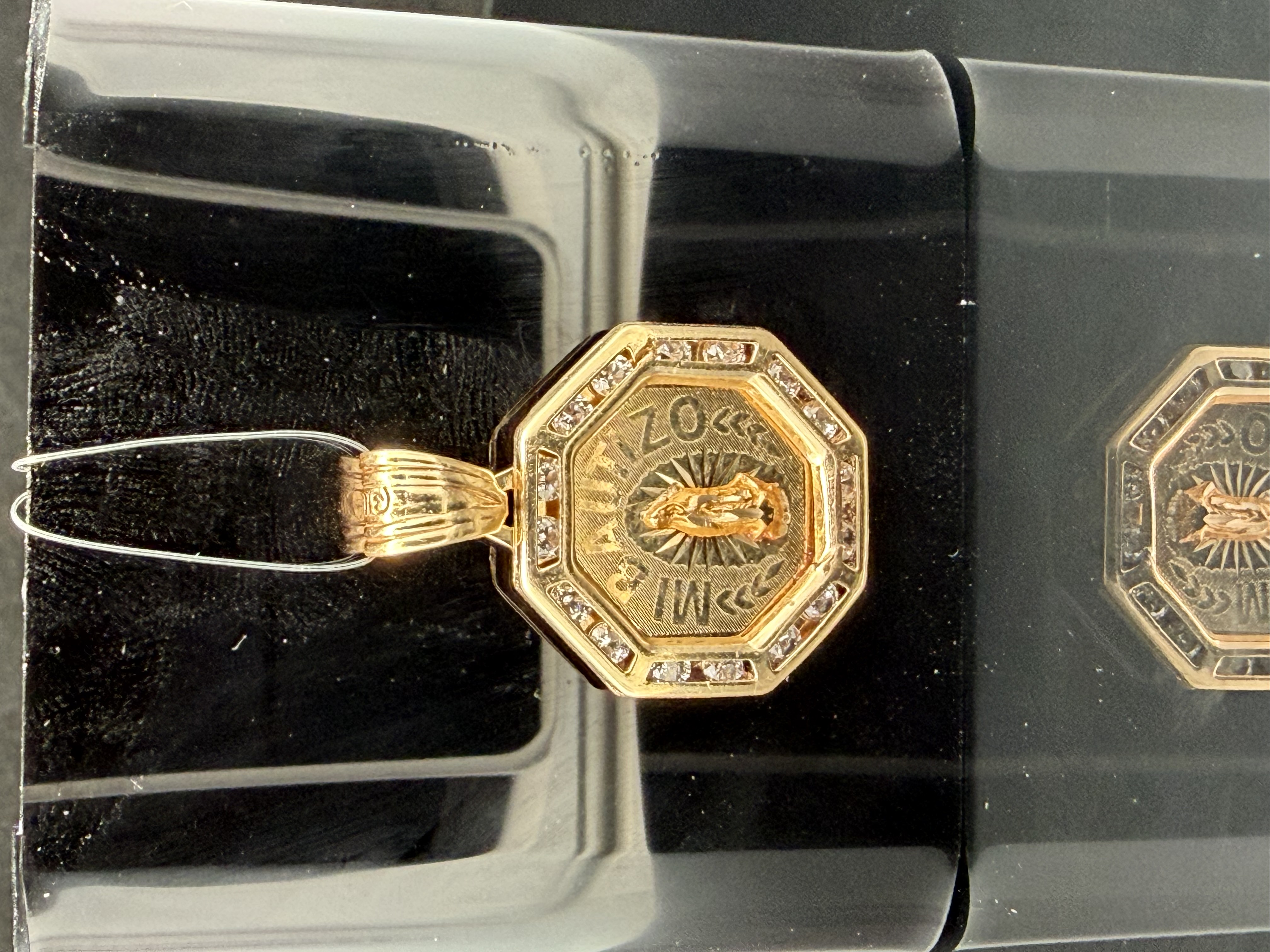 14K Gold Virgin Mary Pendant
