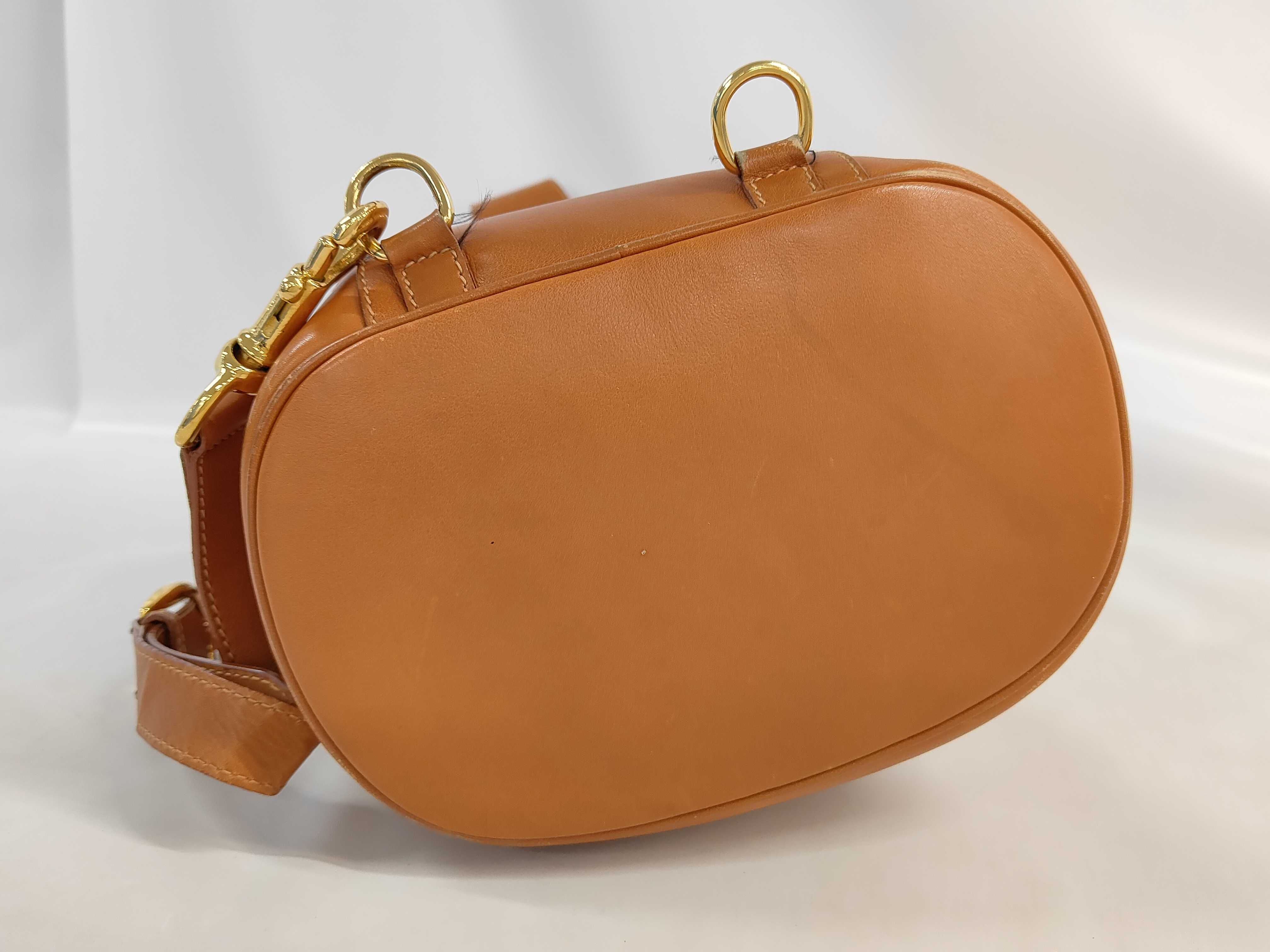Gucci Vintage Bamboo Leather Drawstring Bucket Backpack