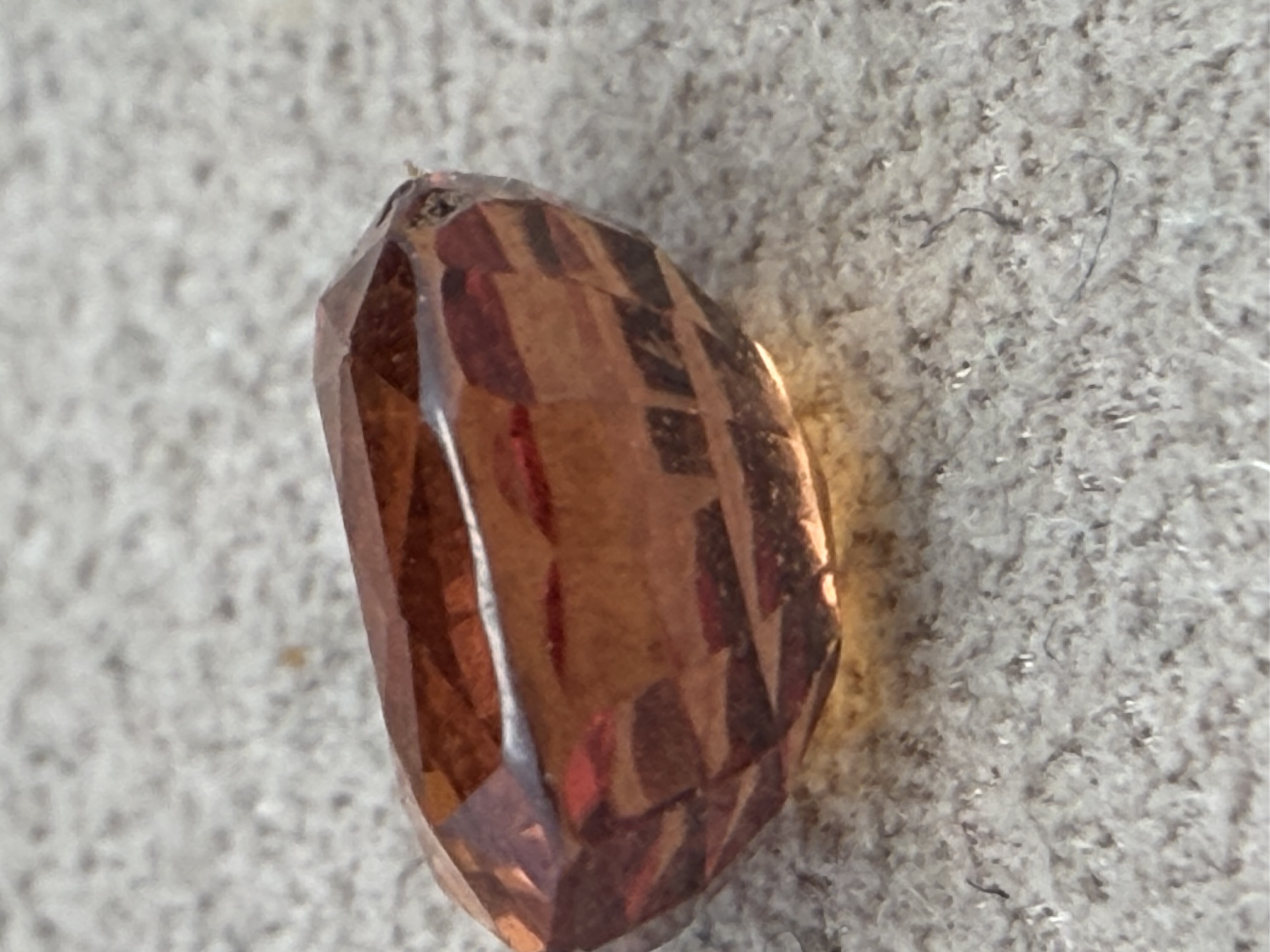1.54 Carat Natural Certified Orange Sapphire
