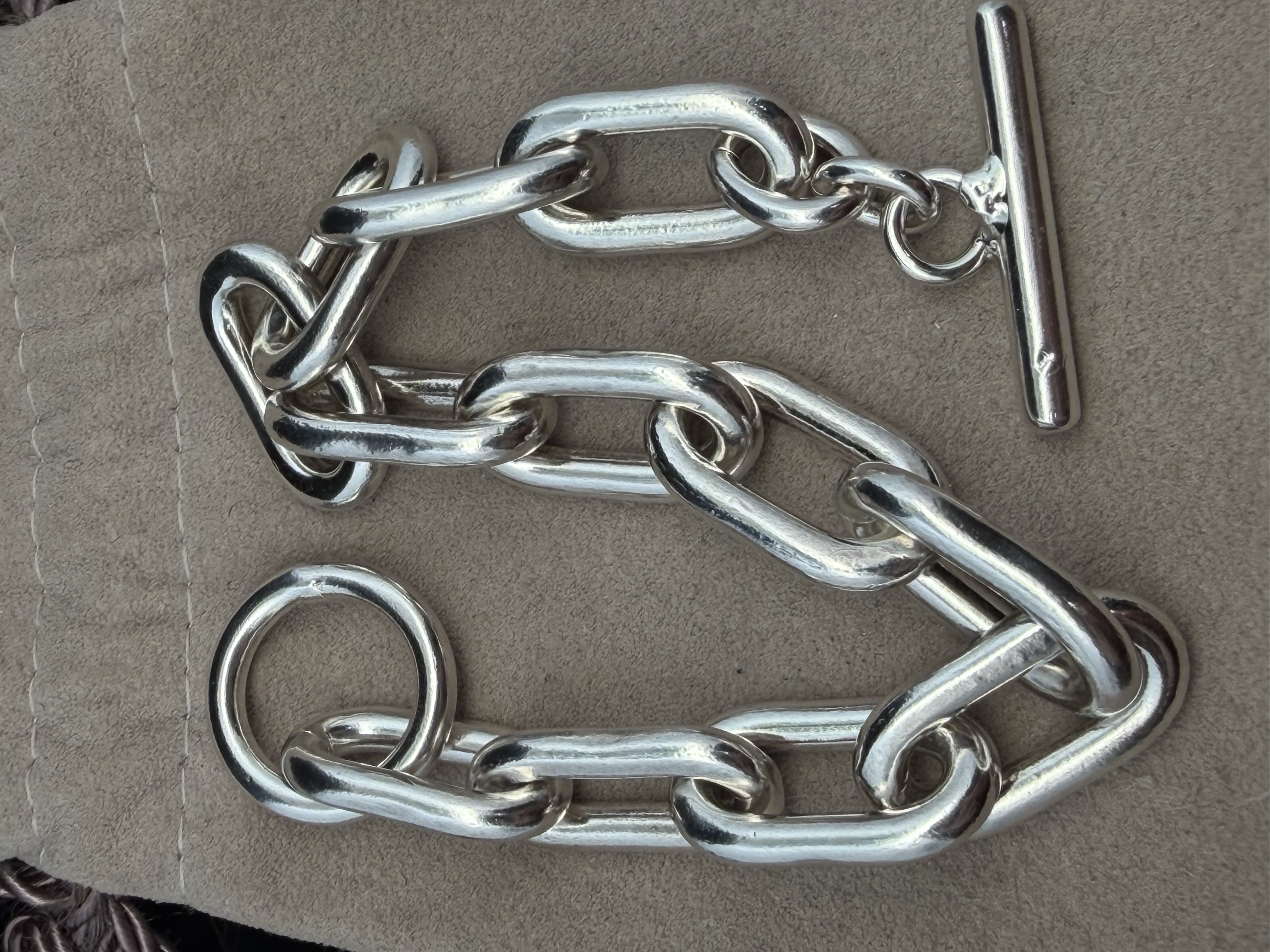 Large Heavy Paper Clip Link Sterling Silver Bracelet