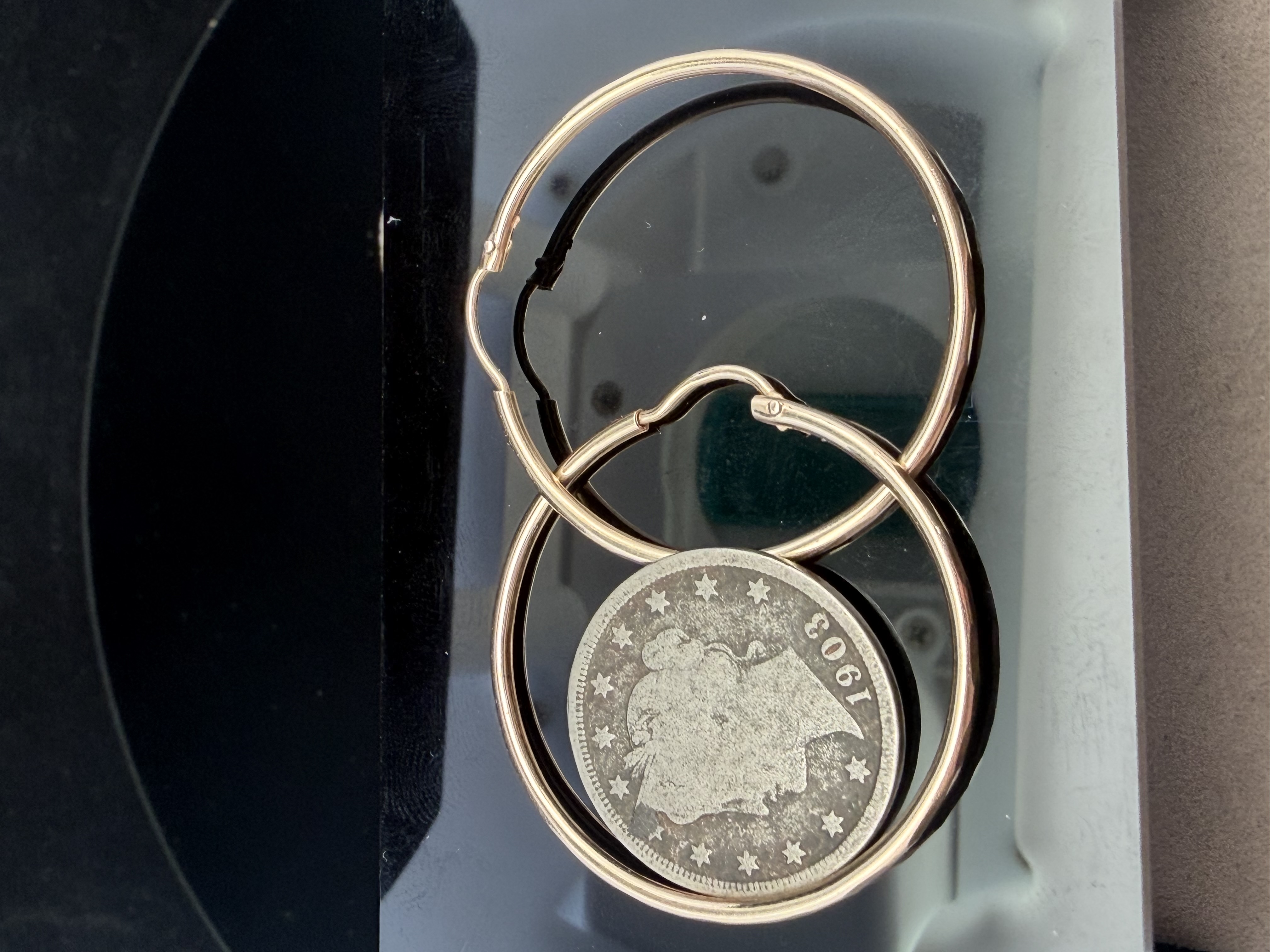14K Yellow Gold Hoop Earrings