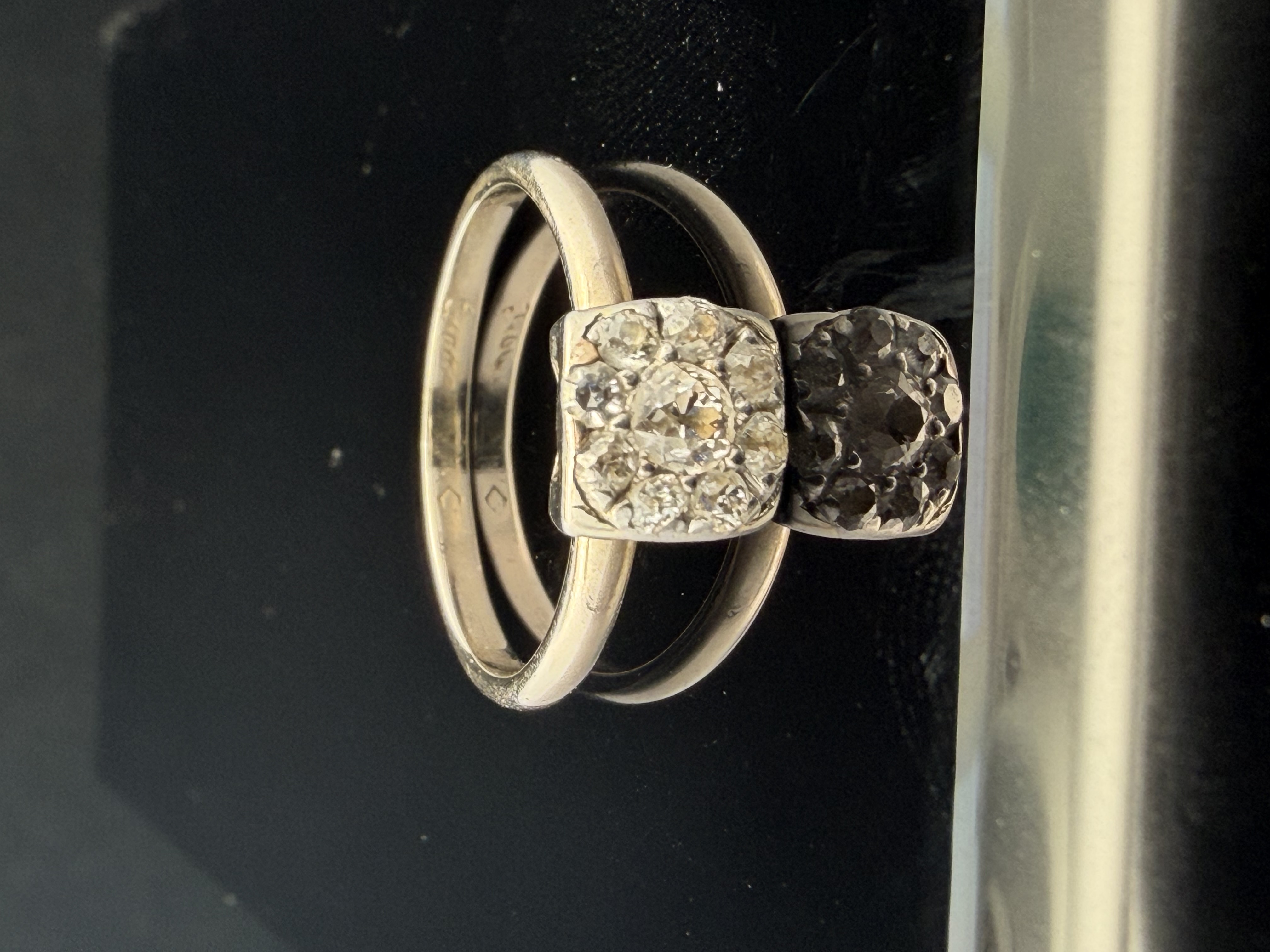 14K White Gold Natural Diamond Ring