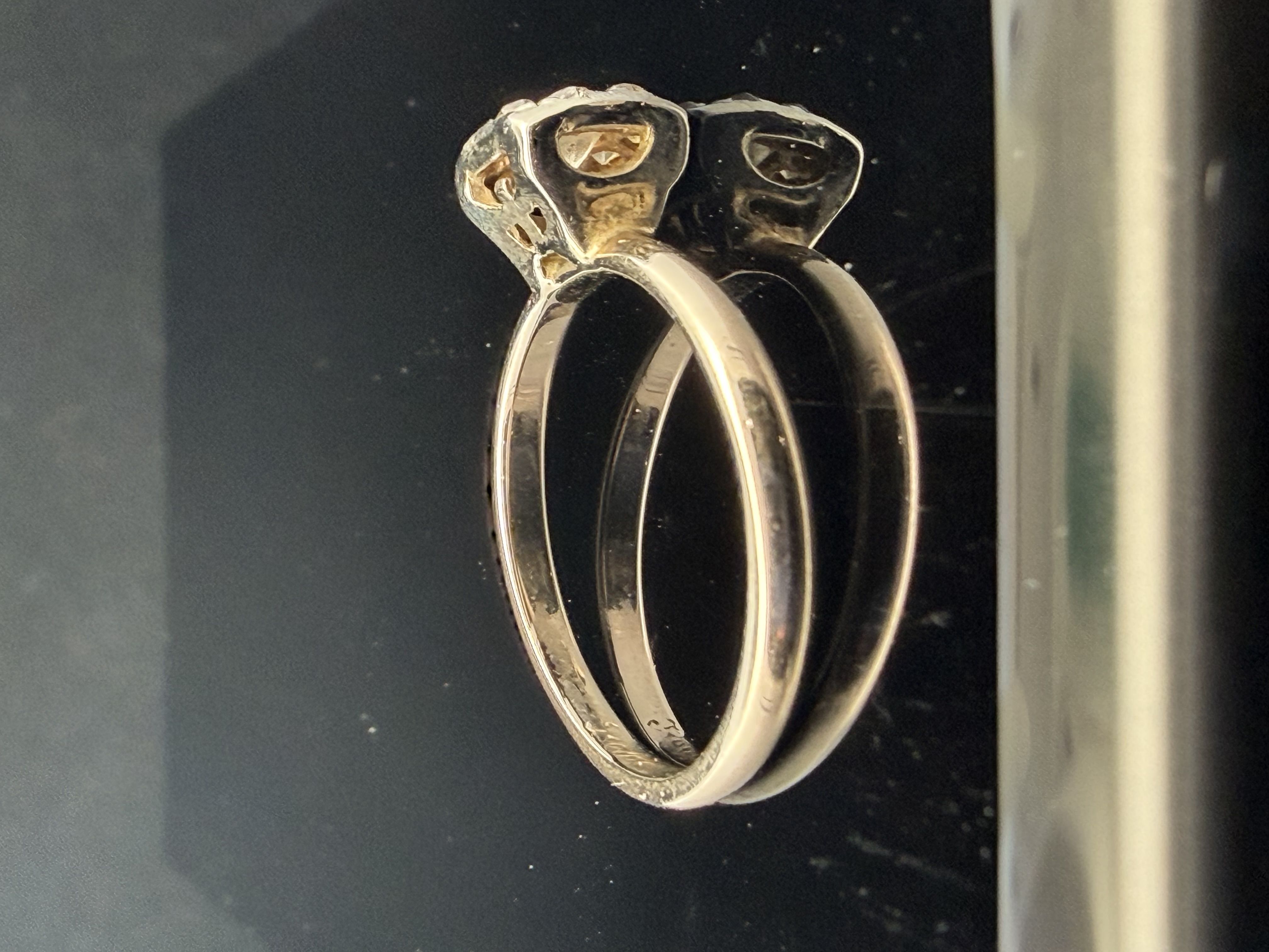 14K White Gold Natural Diamond Ring