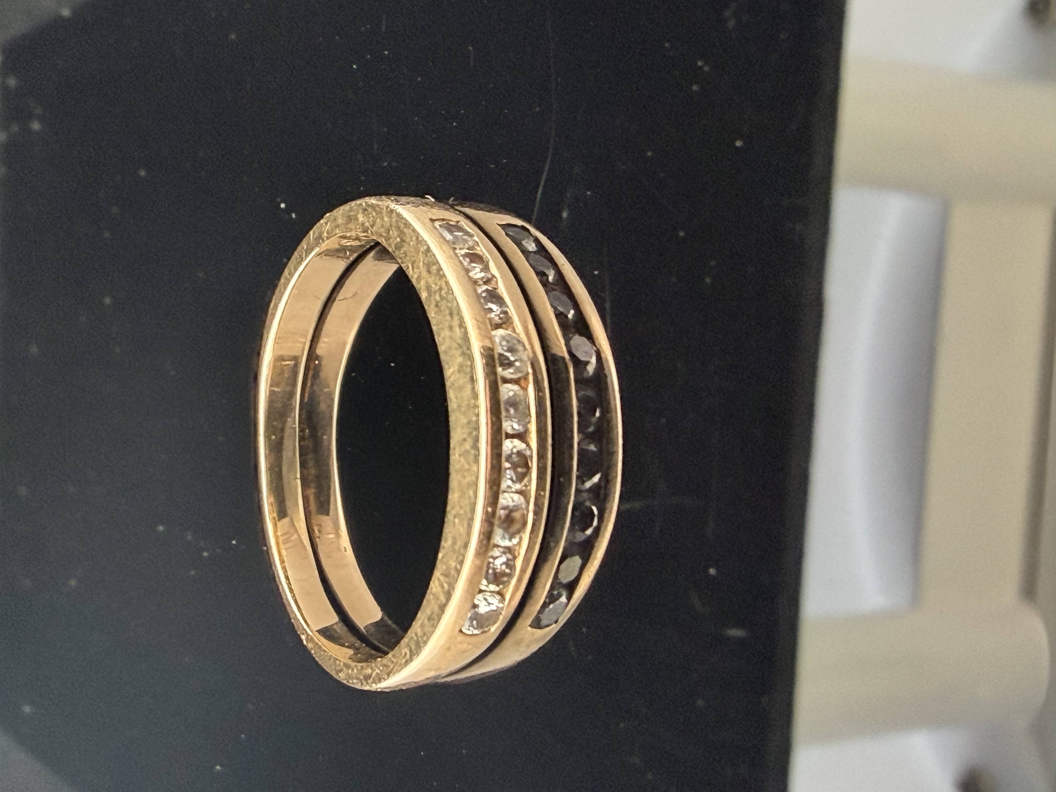 14K Yellow Gold Diamond Band Ring