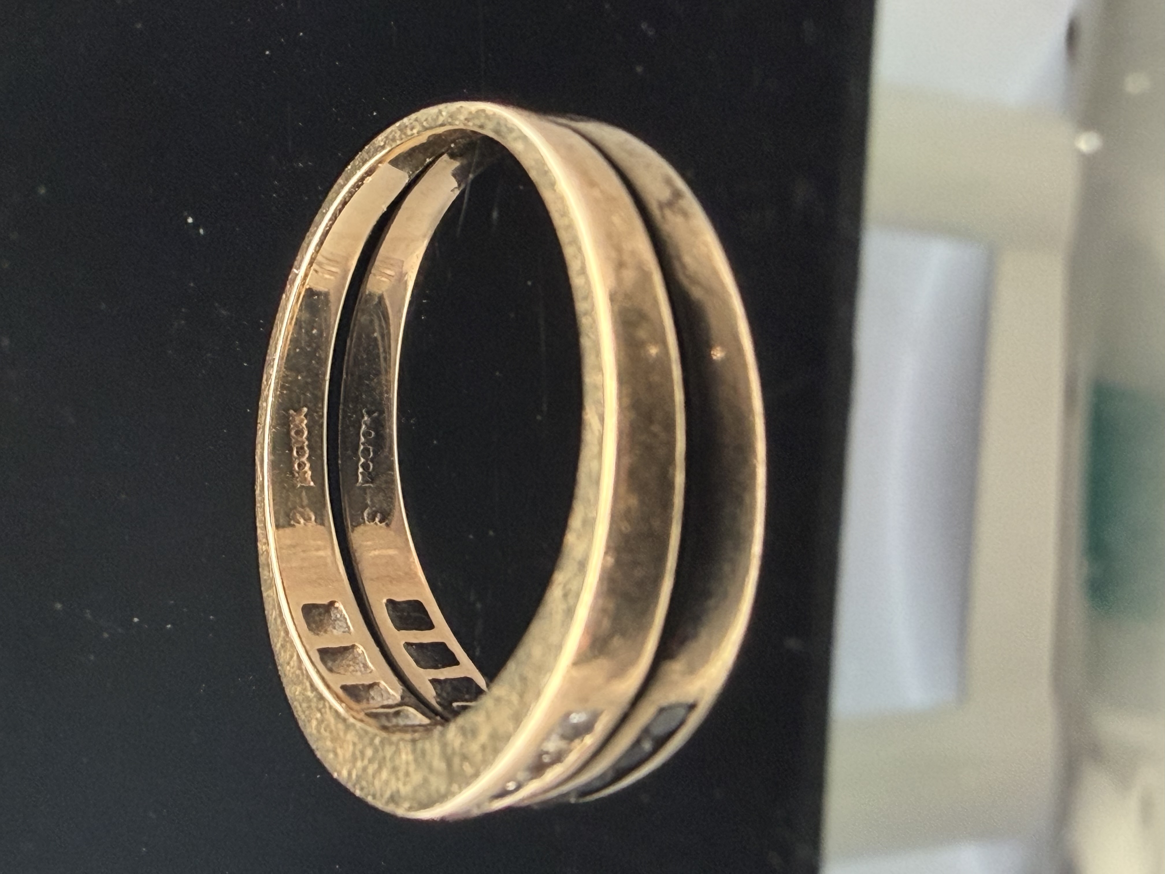 14K Yellow Gold Diamond Band Ring