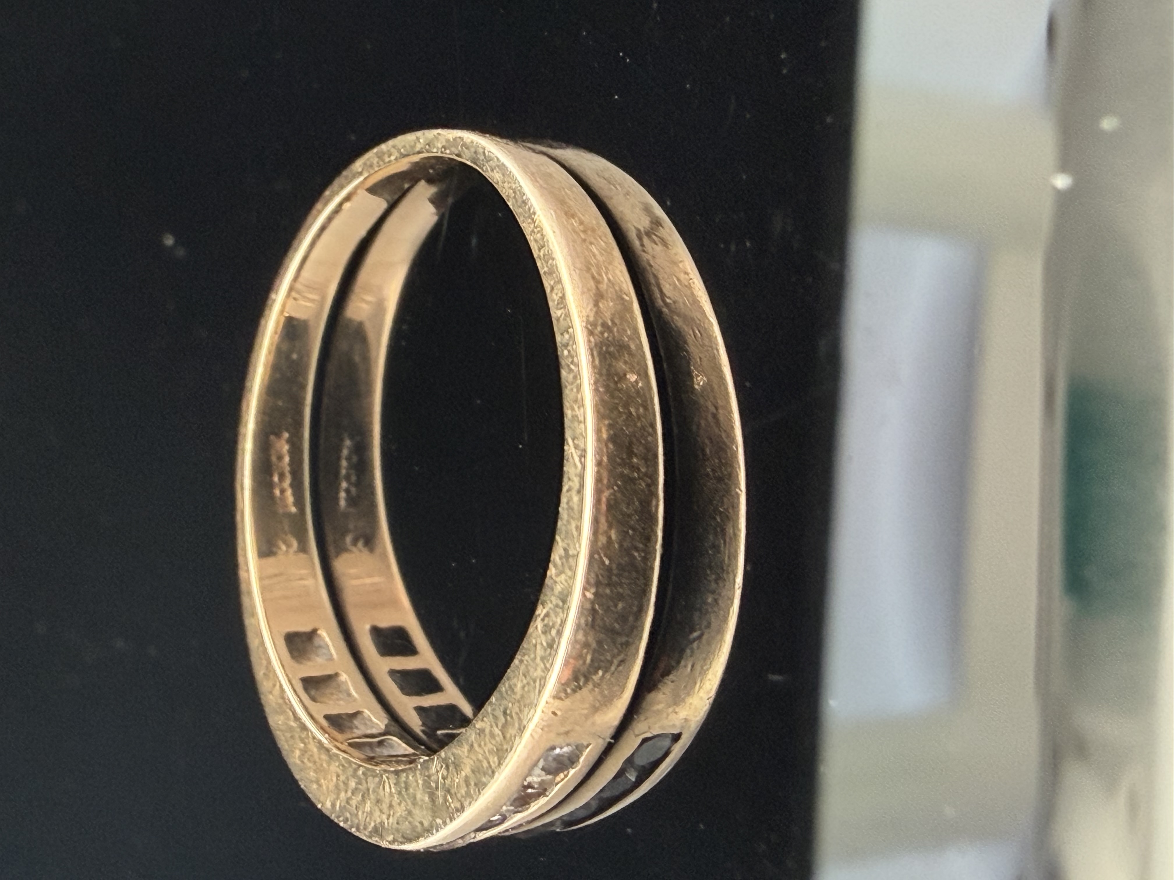 14K Yellow Gold Diamond Band Ring