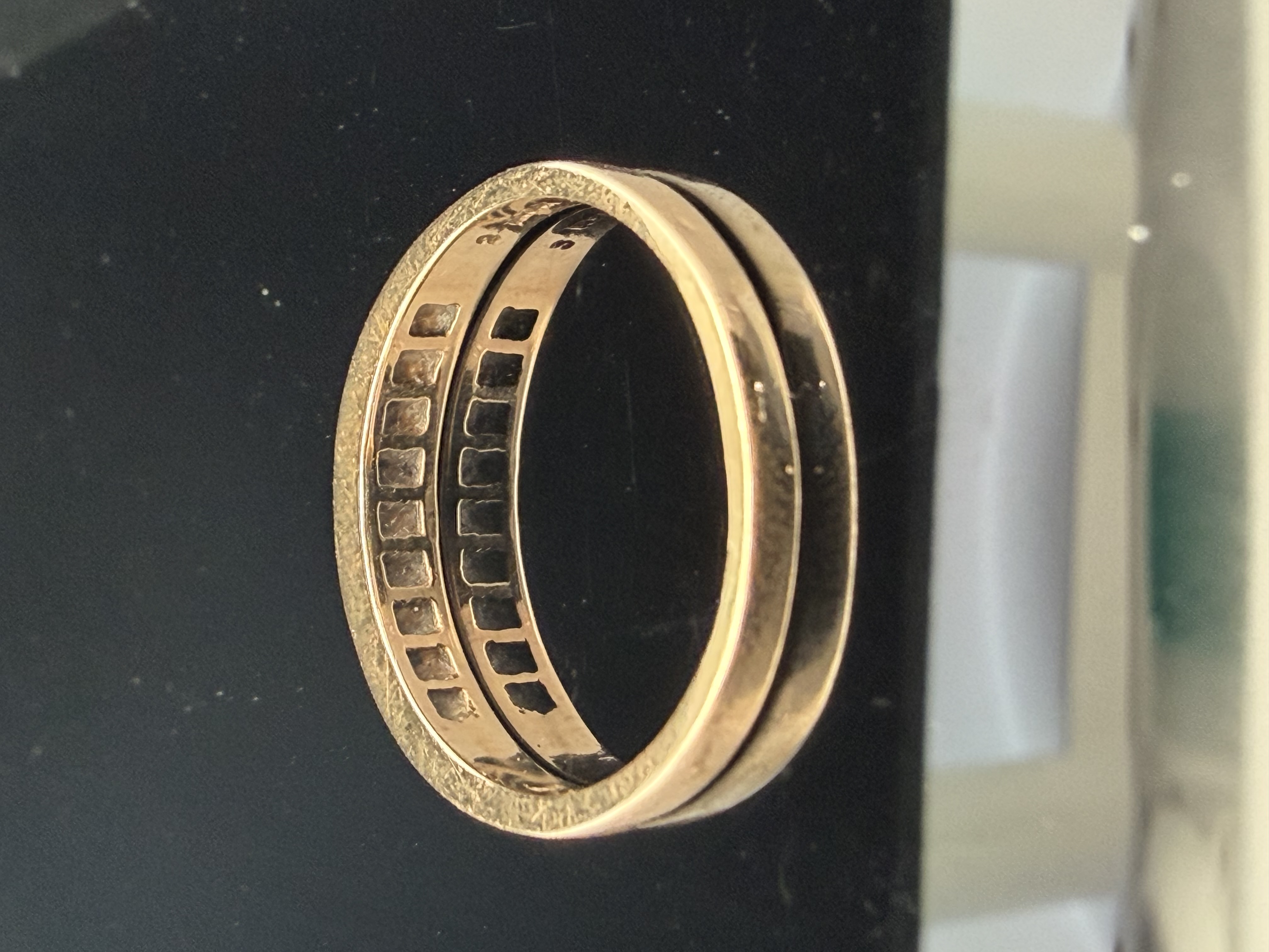 14K Yellow Gold Diamond Band Ring