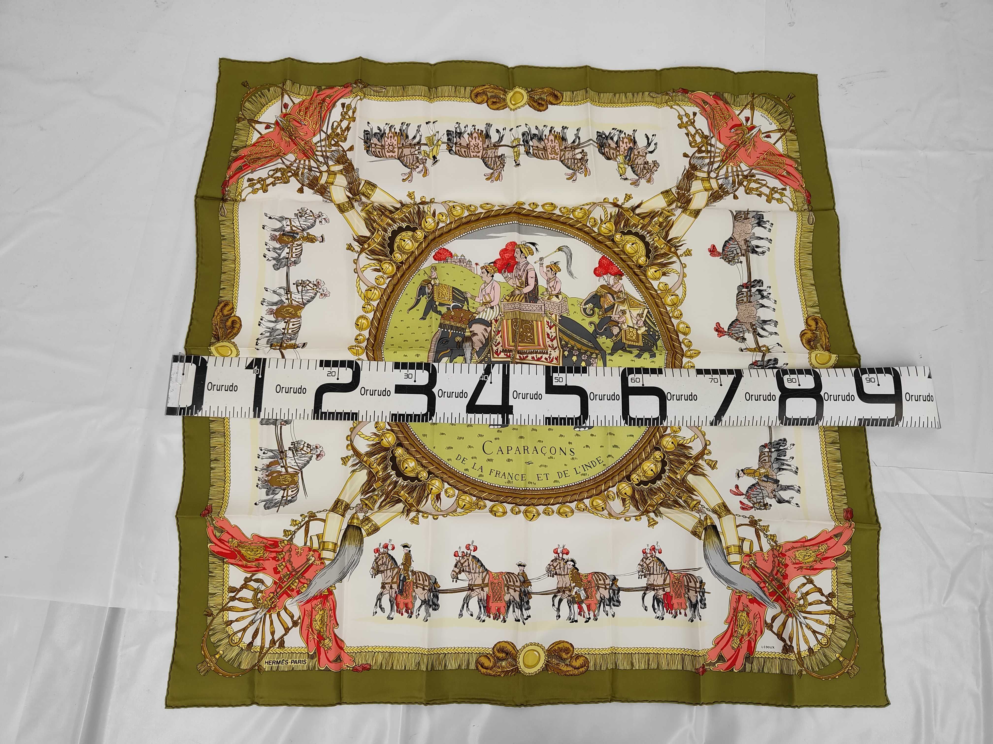 Hermès Caparaçons de la France et de l'Inde Silk Scarf