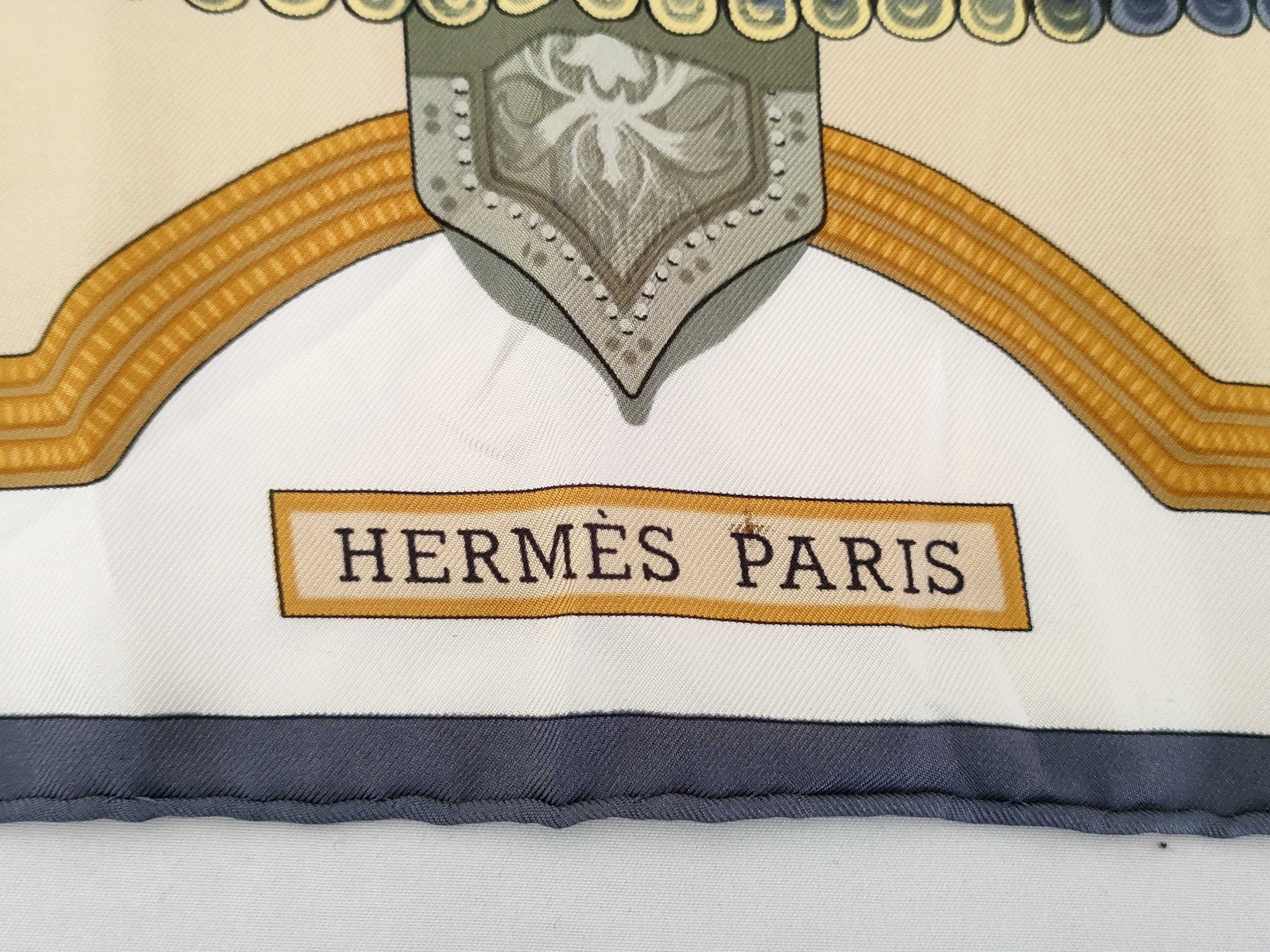 Hermès Jean Abadie Silk Carré Scarf in 1821 Pattern
