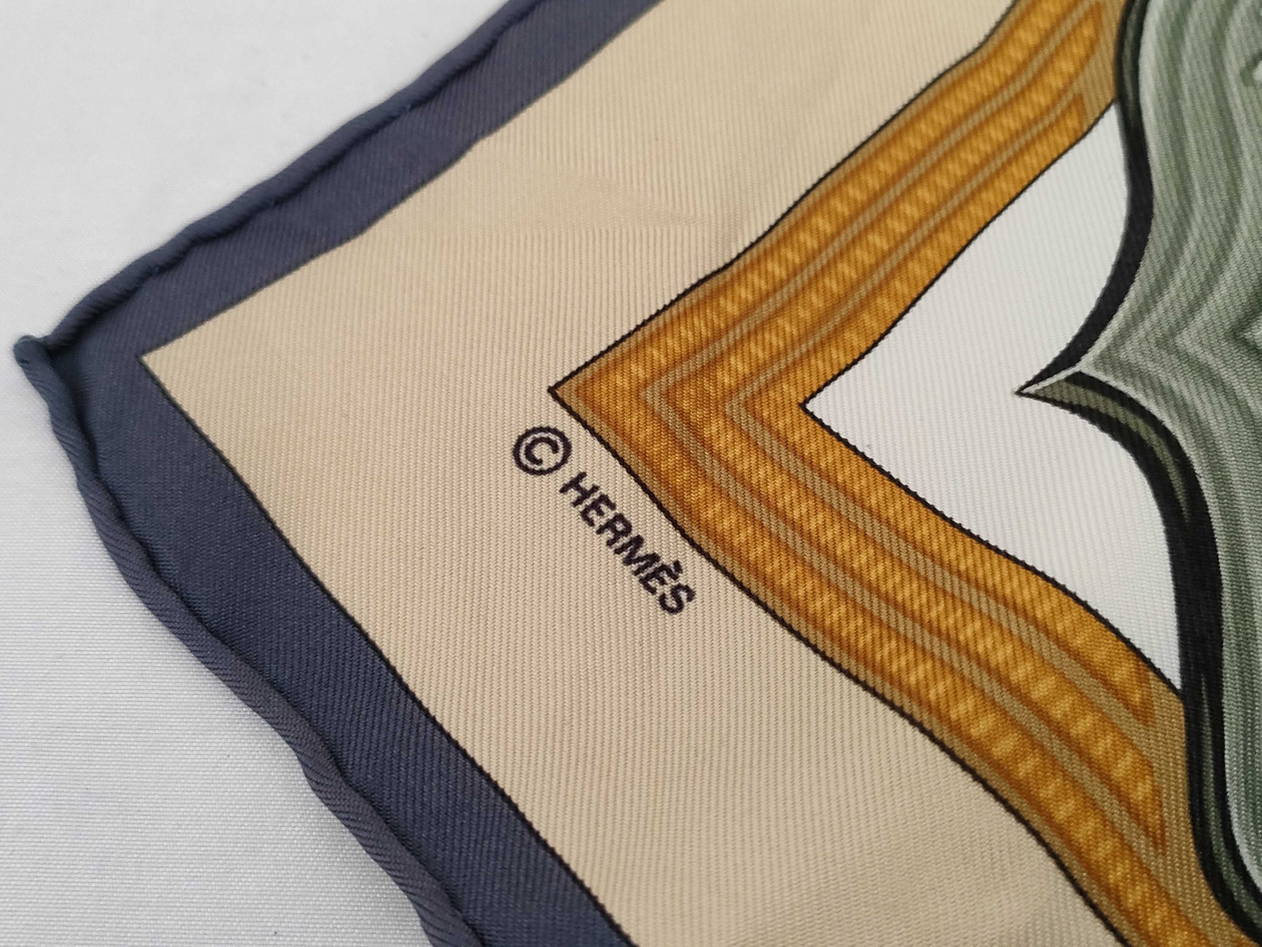 Hermès Jean Abadie Silk Carré Scarf in 1821 Pattern