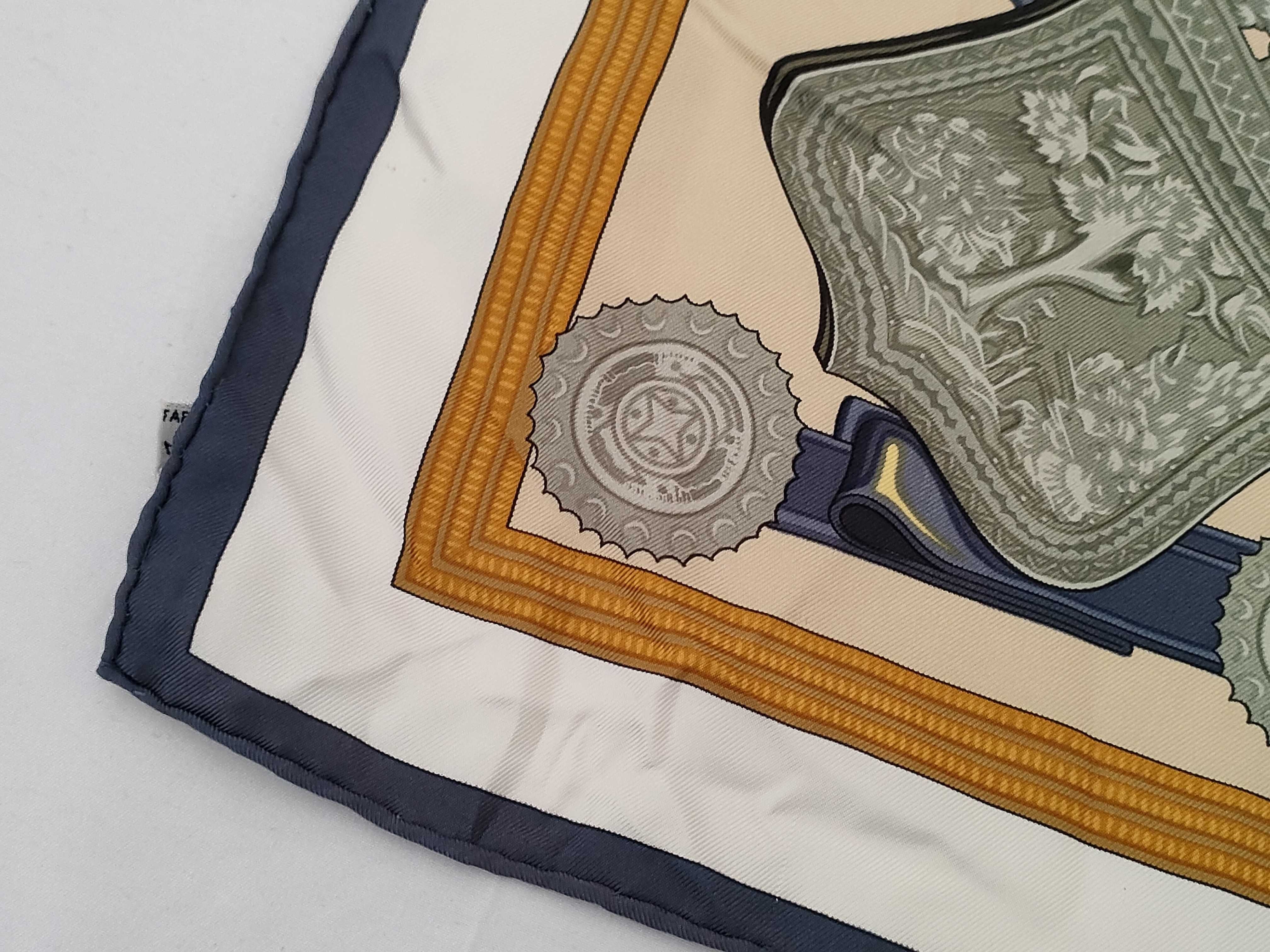 Hermès Jean Abadie Silk Carré Scarf in 1821 Pattern