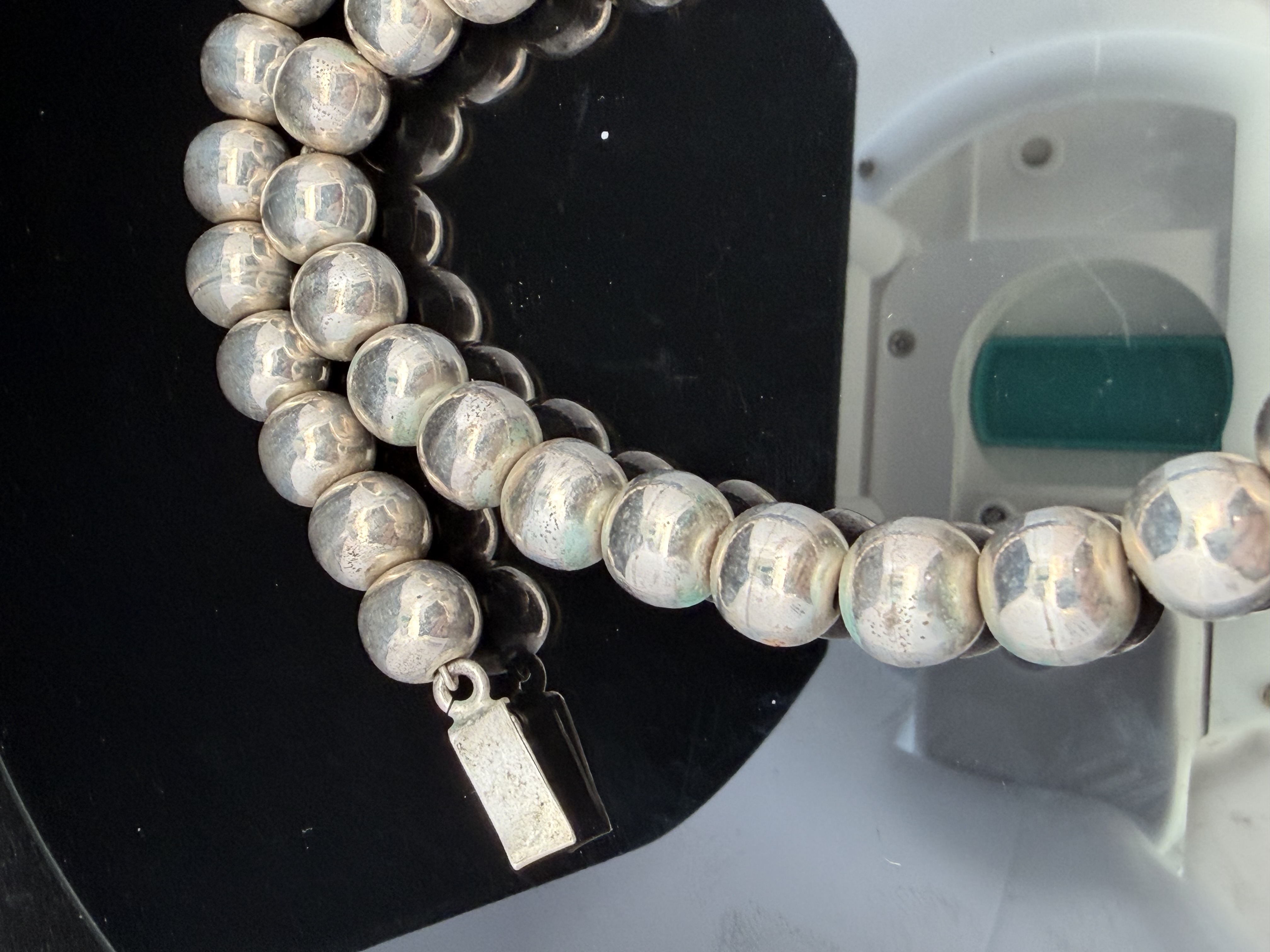 Mexican Taxco Sterling Silver Beaded Necklace