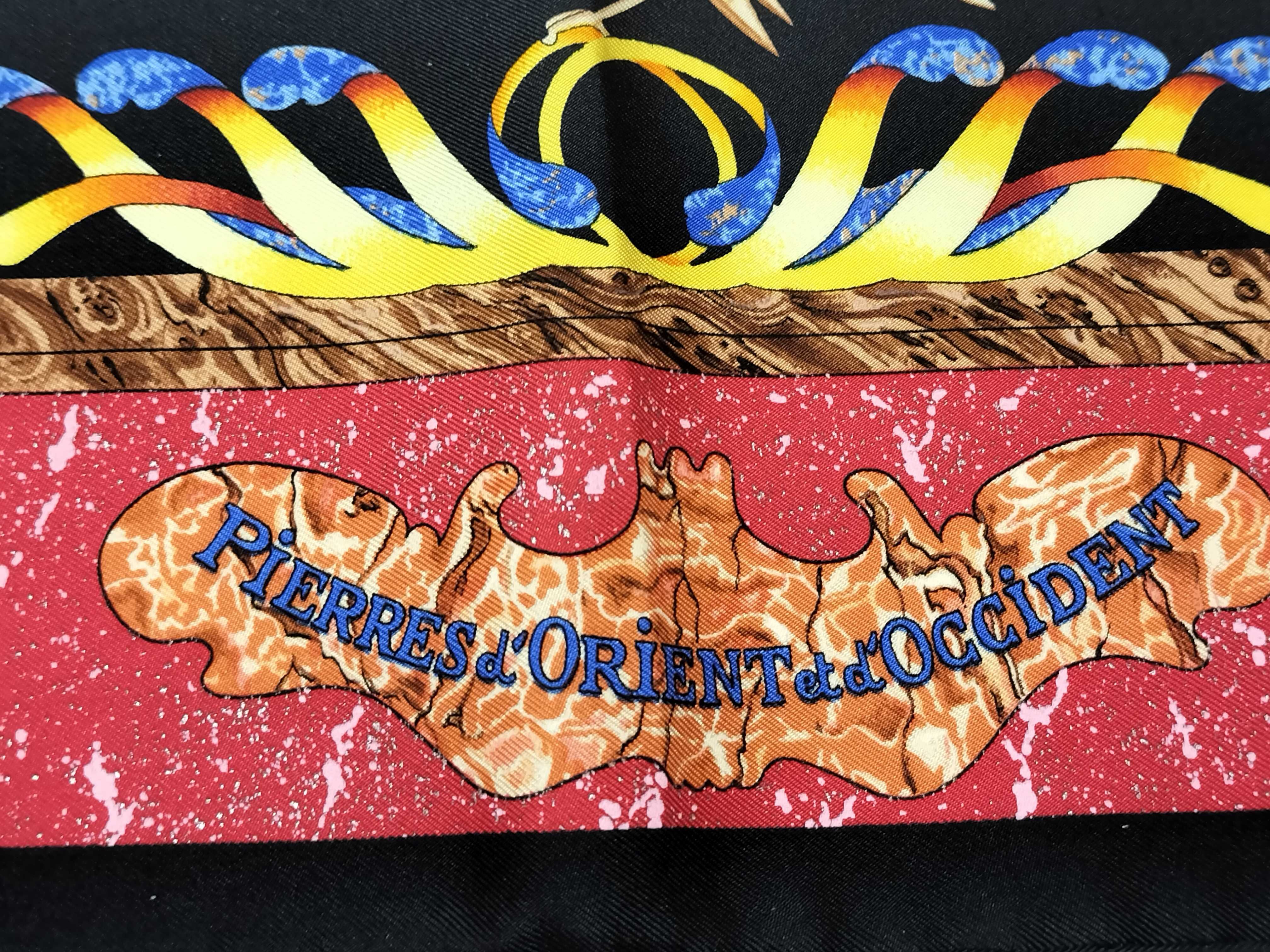 Hermès Pierres d'Orient et d'Occident 90cm Silk Scarf by Zoe Pauwels