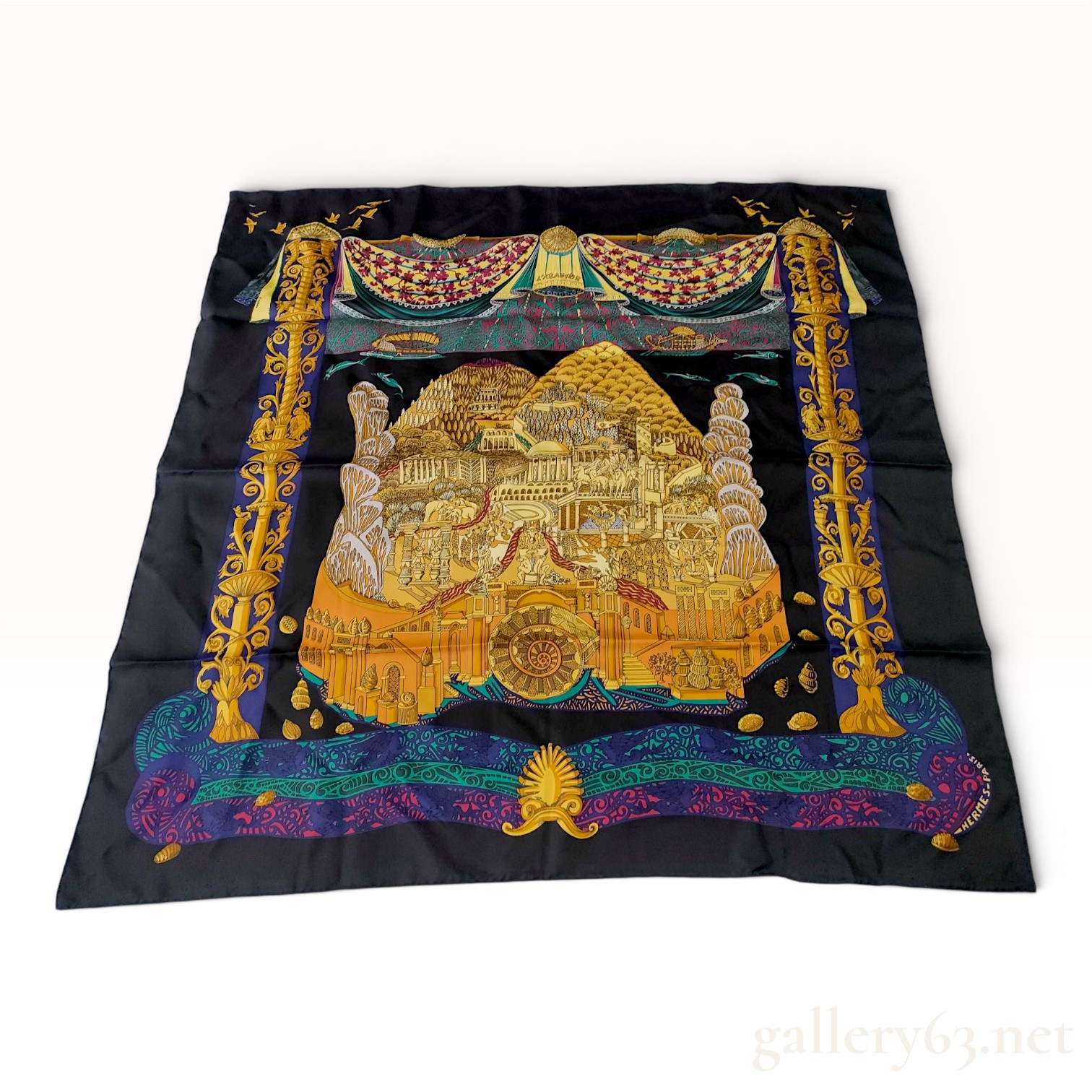 Hermès L'Atlantide Silk Scarf by Annie Faivre