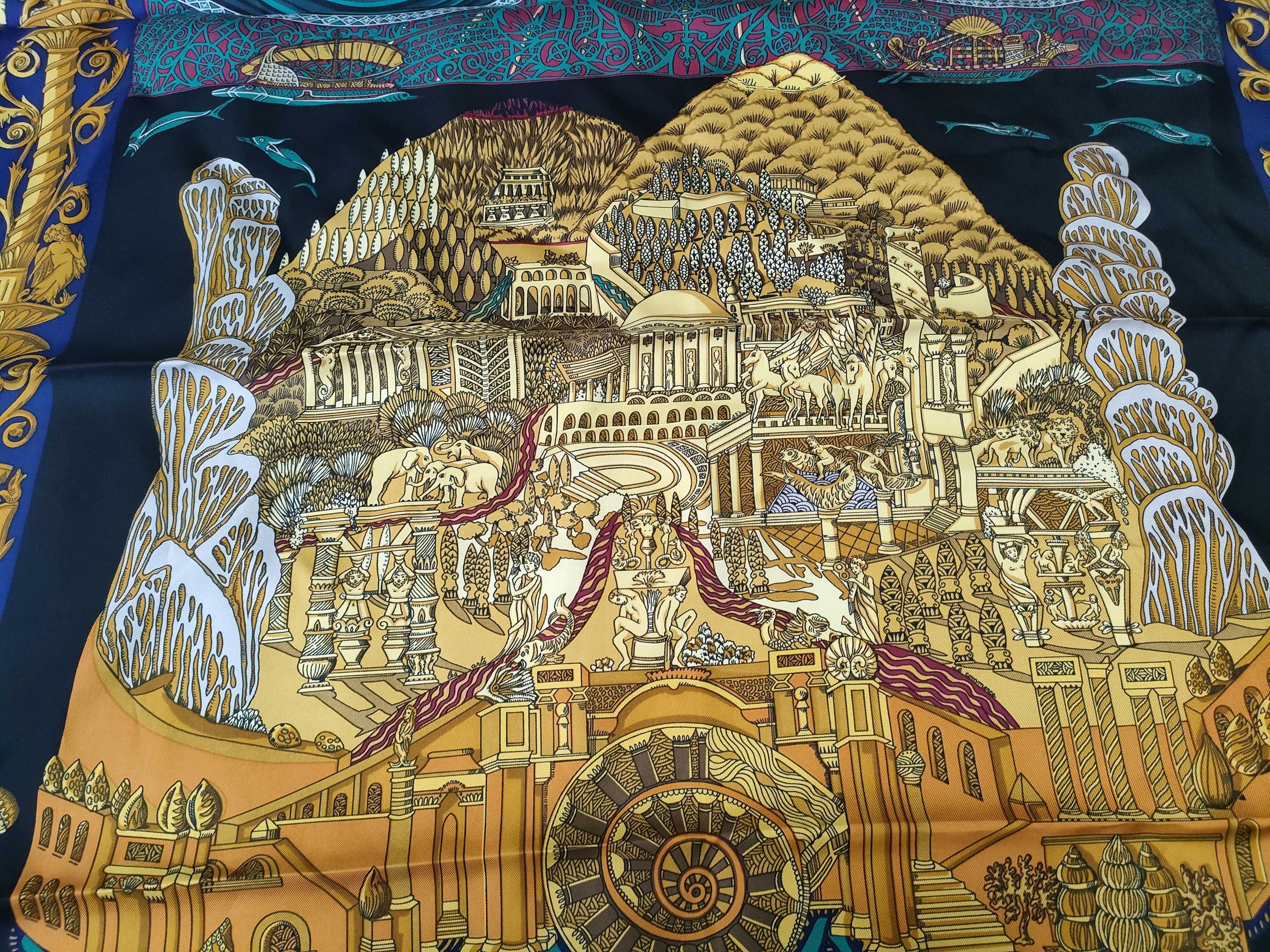 Hermès L'Atlantide Silk Scarf by Annie Faivre