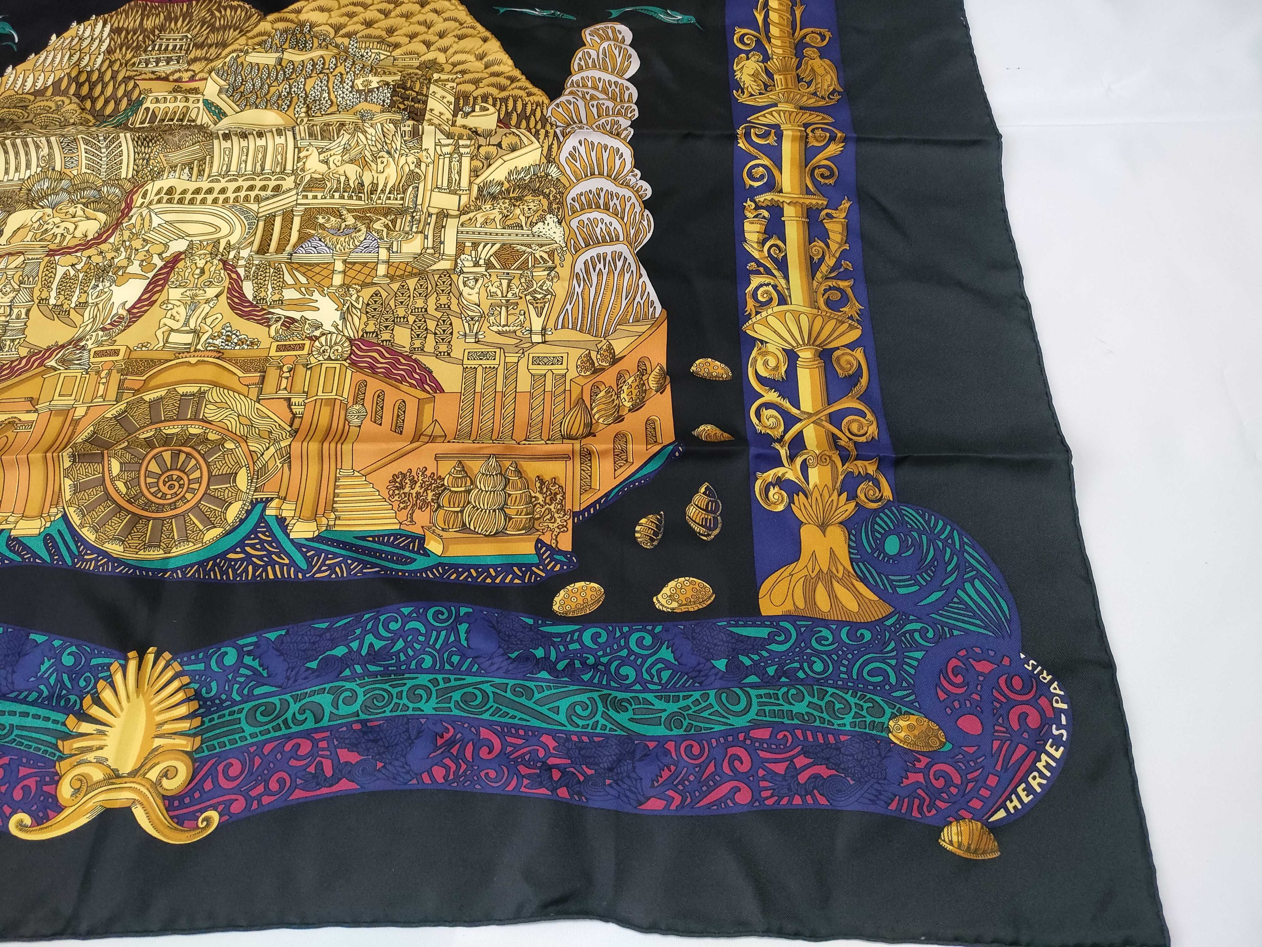 Hermès L'Atlantide Silk Scarf by Annie Faivre