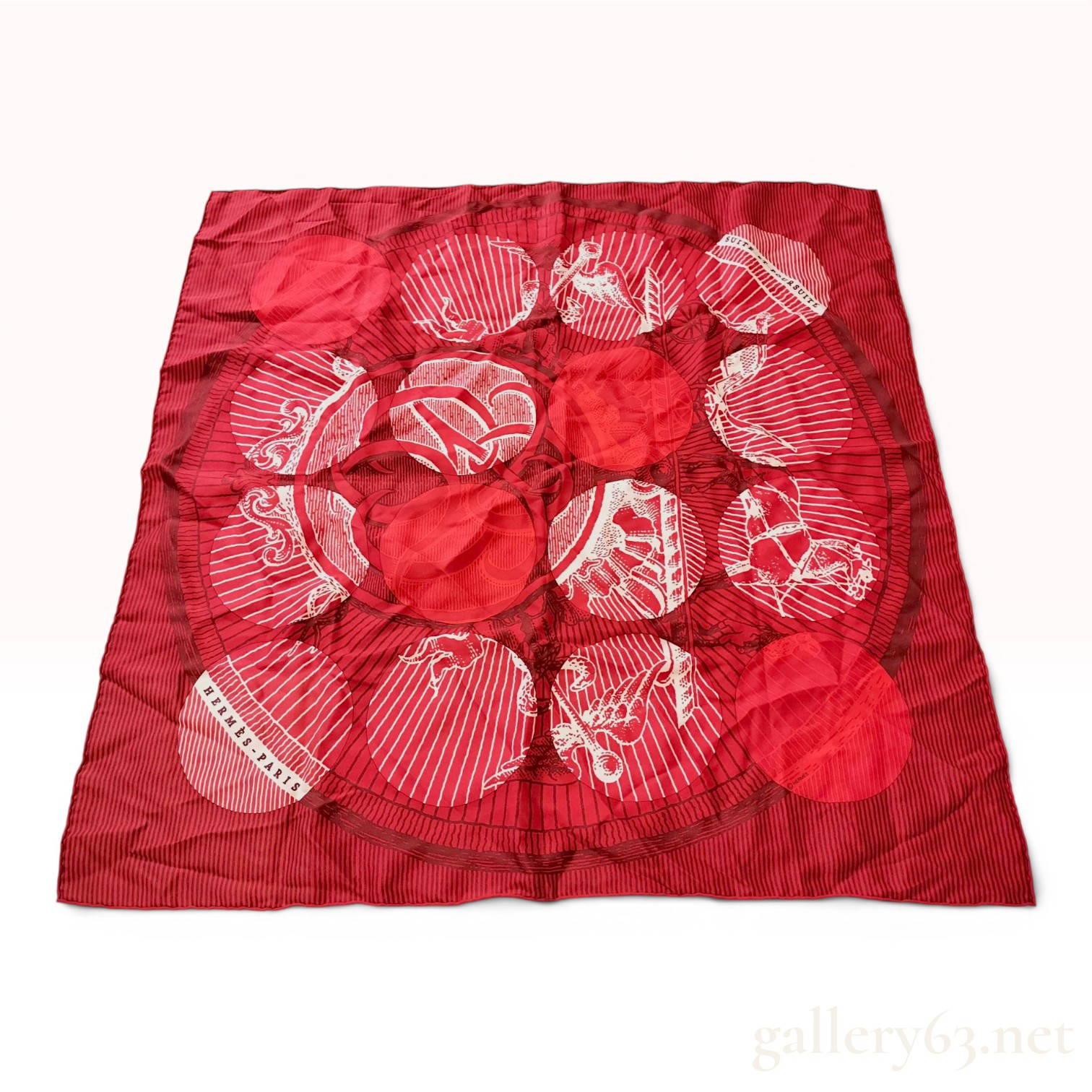 Hermès Suite et Poursuite Silk Scarf