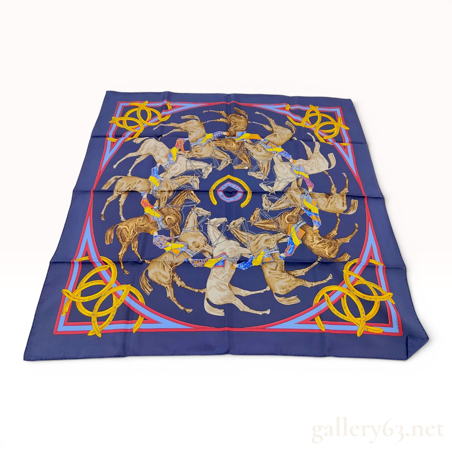 Hermès La Ronde des Jockeys 90 cm Silk Scarf with Original Box