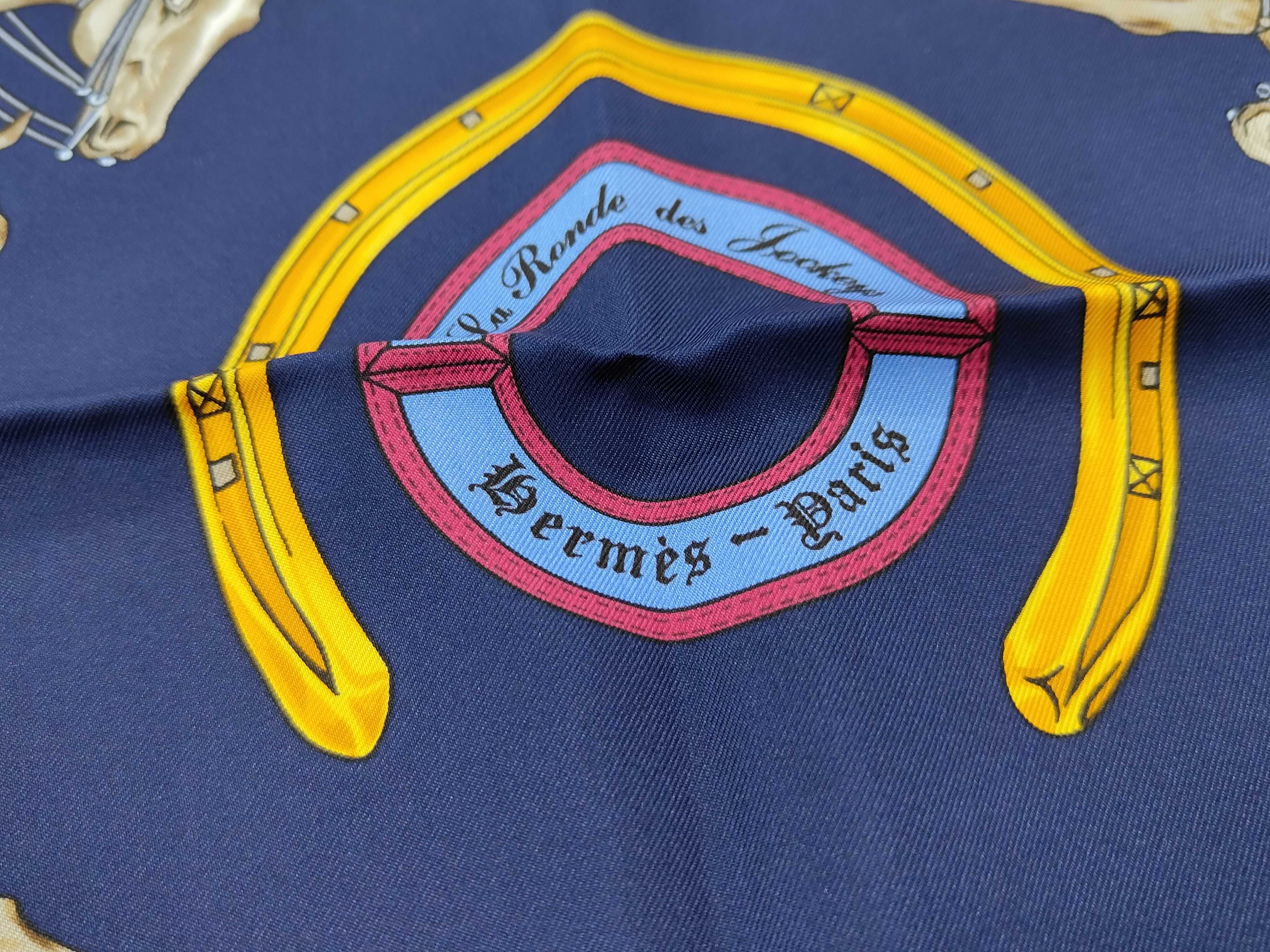 Hermès La Ronde des Jockeys 90 cm Silk Scarf with Original Box