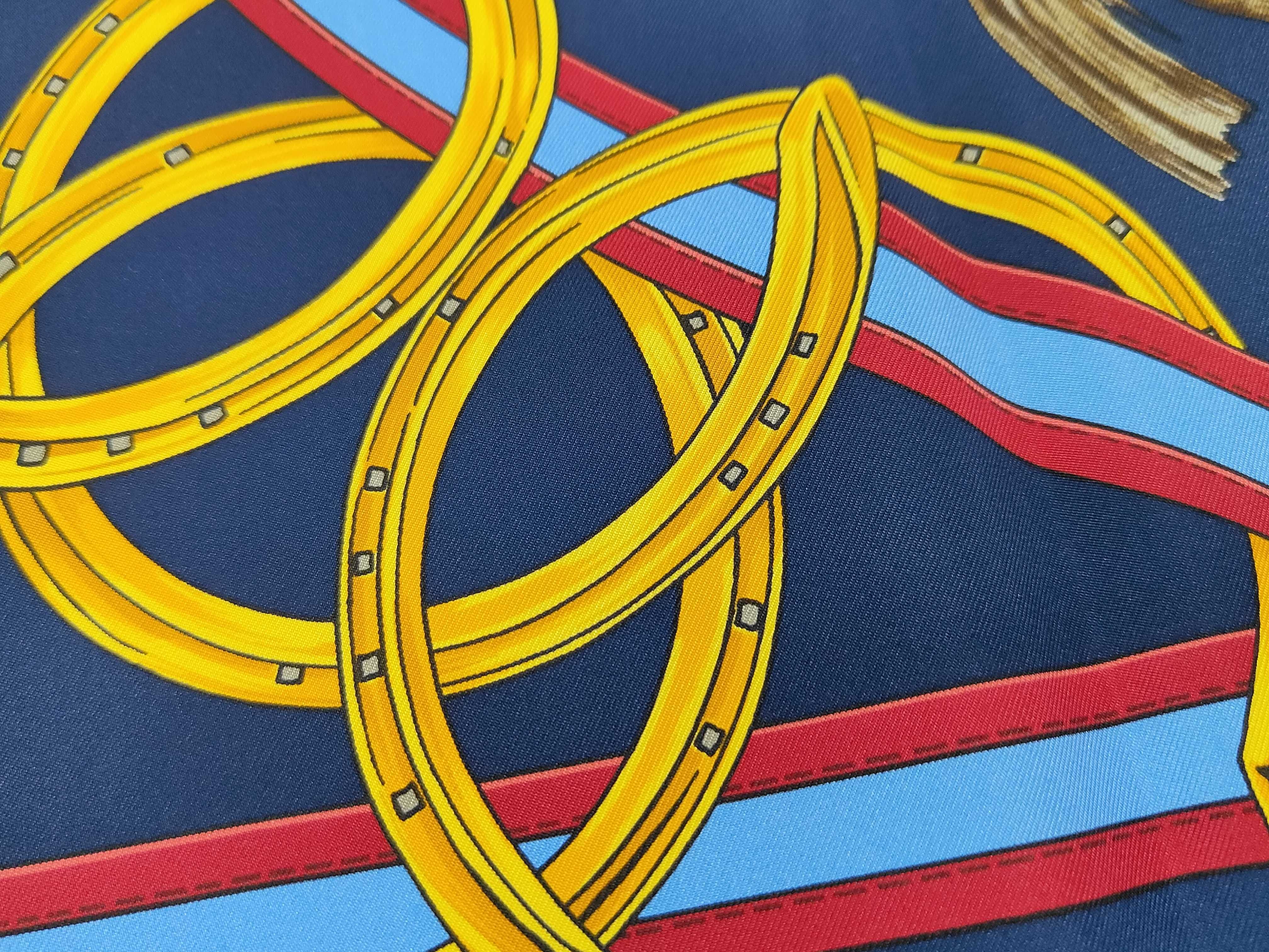Hermès La Ronde des Jockeys 90 cm Silk Scarf with Original Box