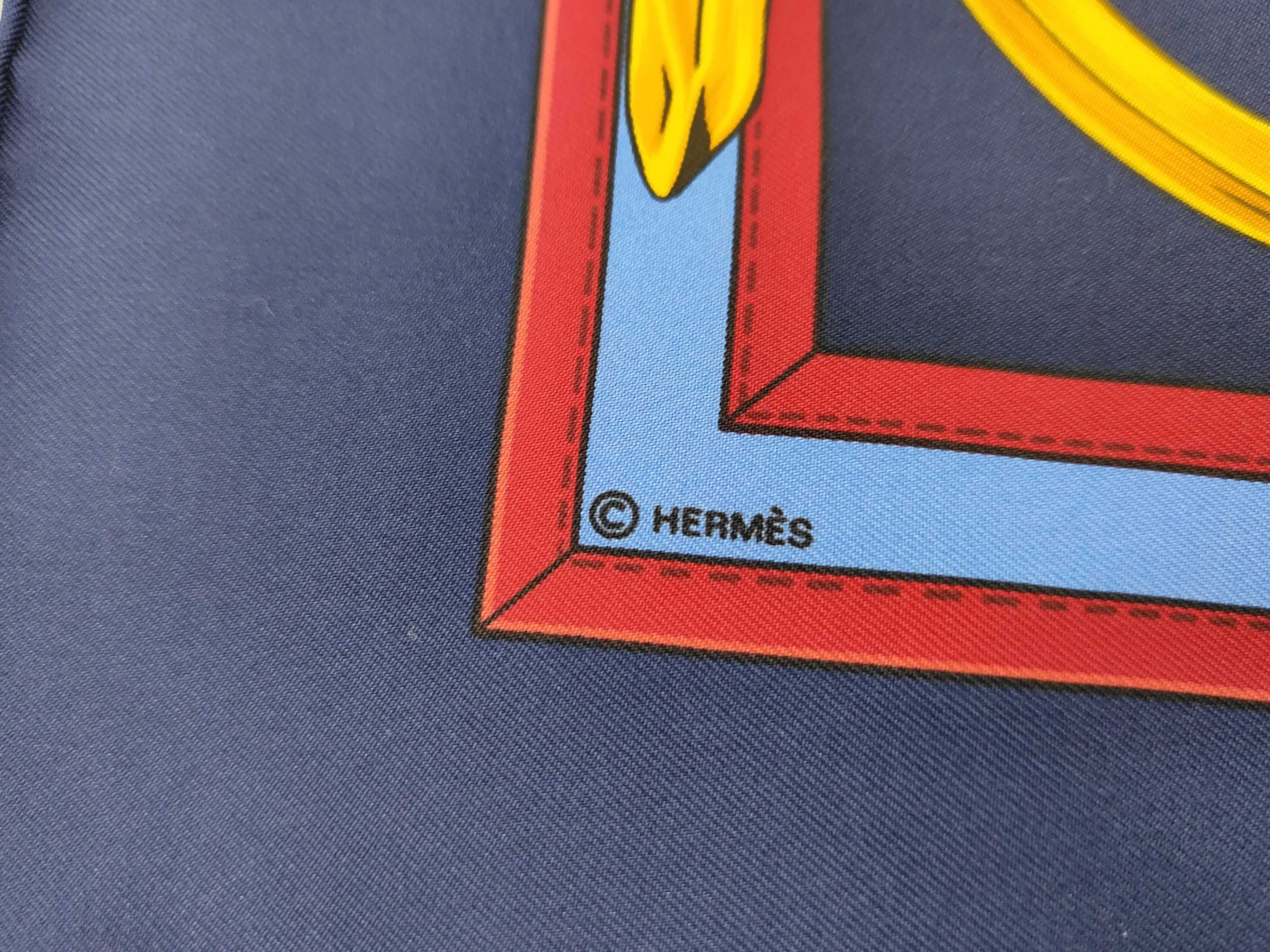 Hermès La Ronde des Jockeys 90 cm Silk Scarf with Original Box