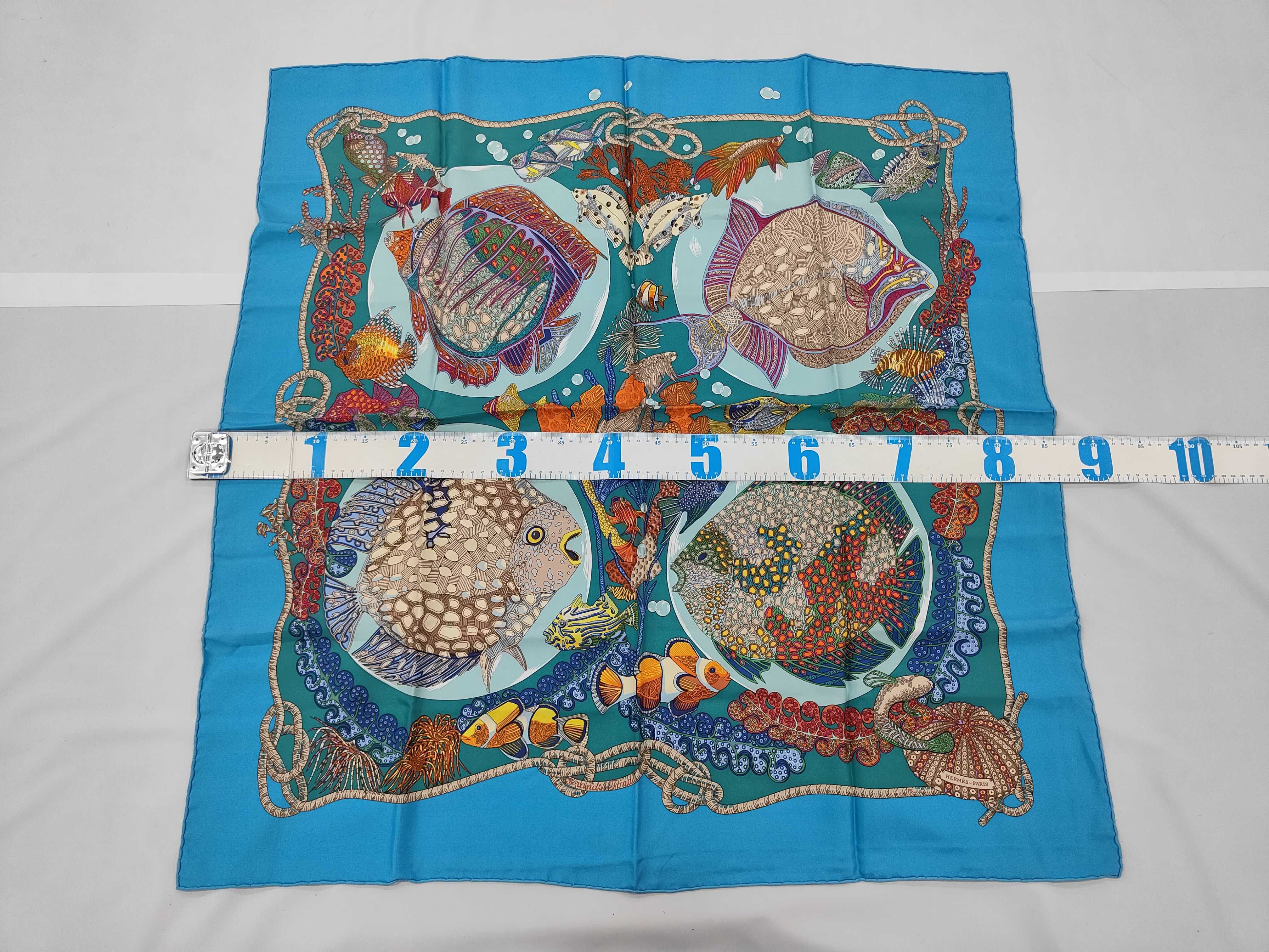 Hermès Silk Scarf in Grands Fonds Pattern by Annie Faivre