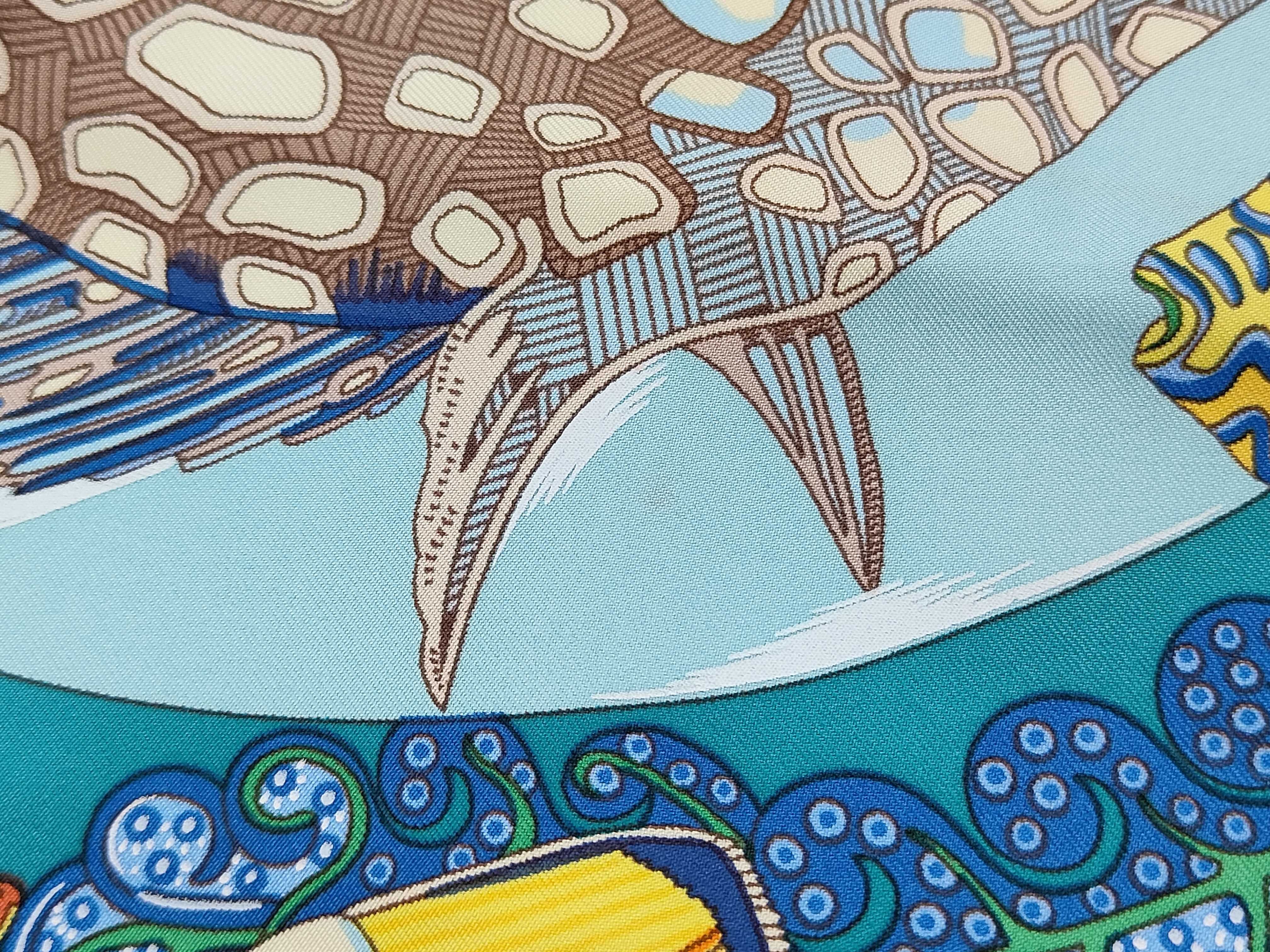 Hermès Silk Scarf in Grands Fonds Pattern by Annie Faivre