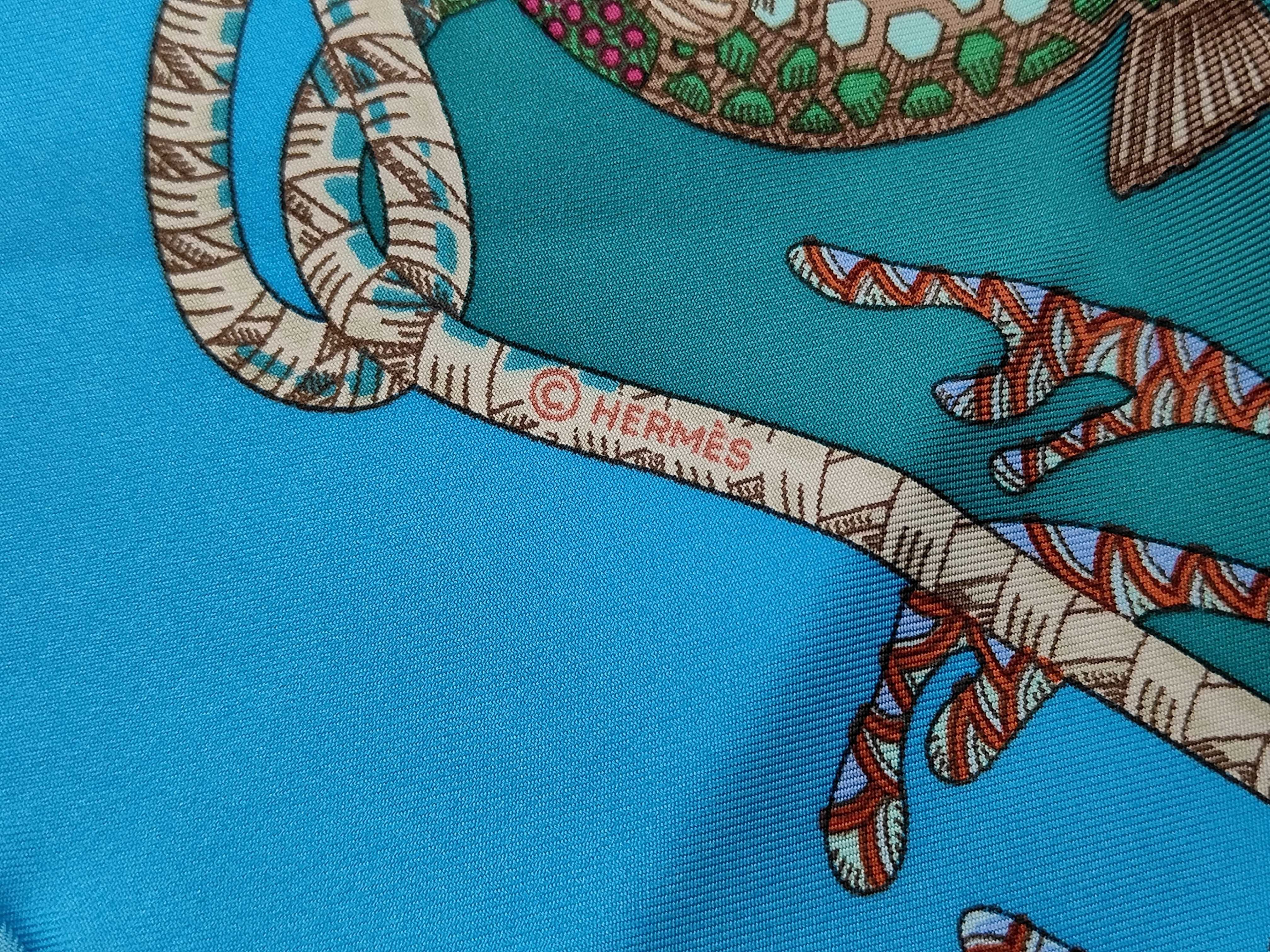Hermès Silk Scarf in Grands Fonds Pattern by Annie Faivre