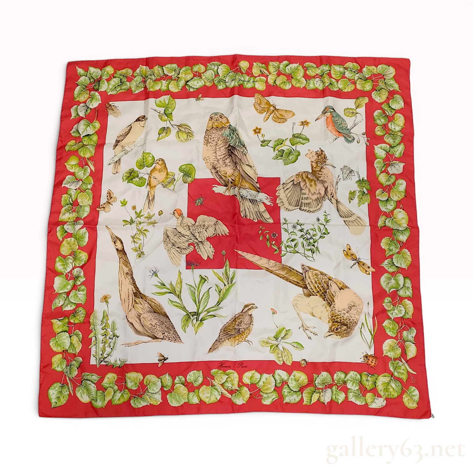 Hermès La Vie au Grand Air Silk Scarf by Jean-Louis Jaguet