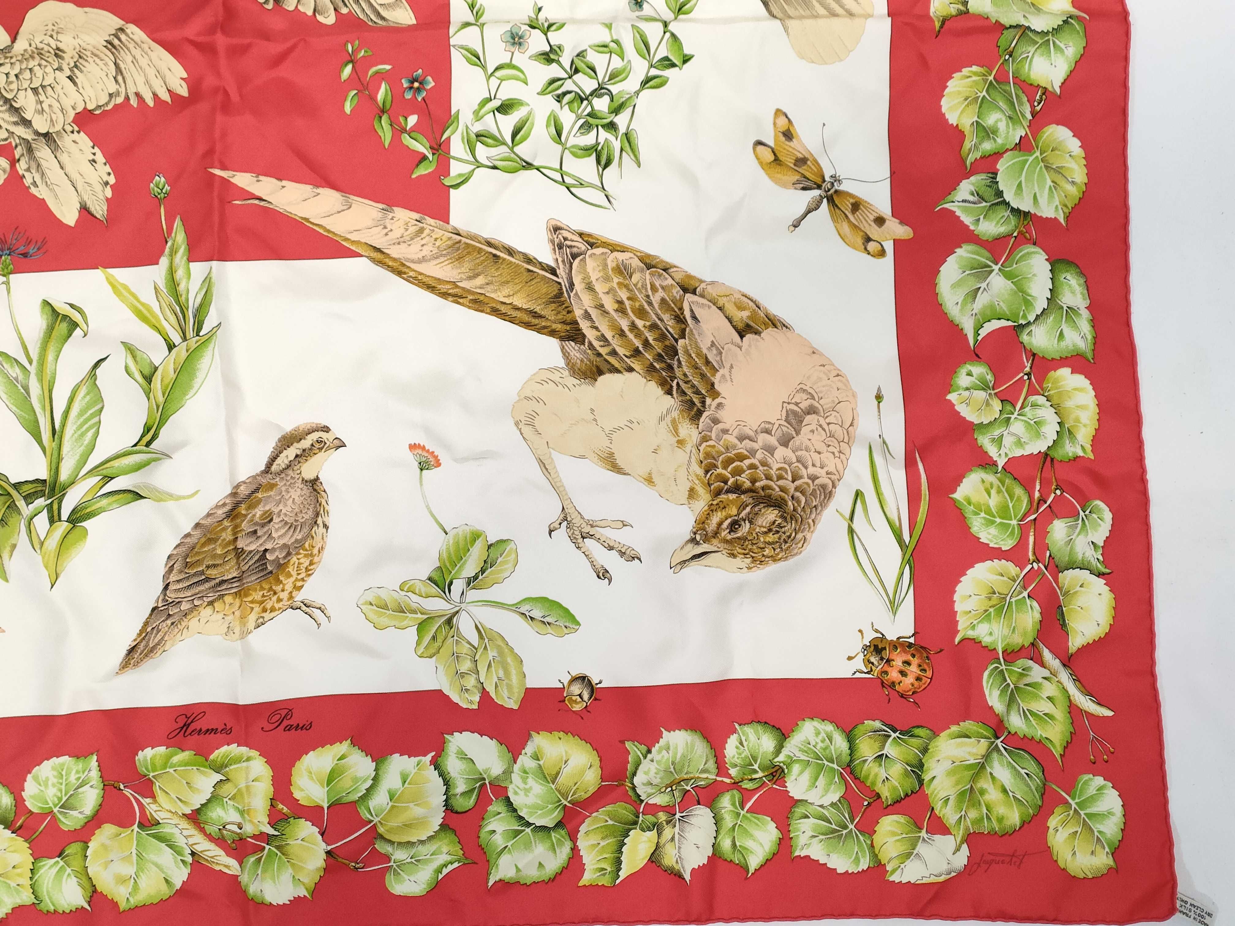 Hermès La Vie au Grand Air Silk Scarf by Jean-Louis Jaguet