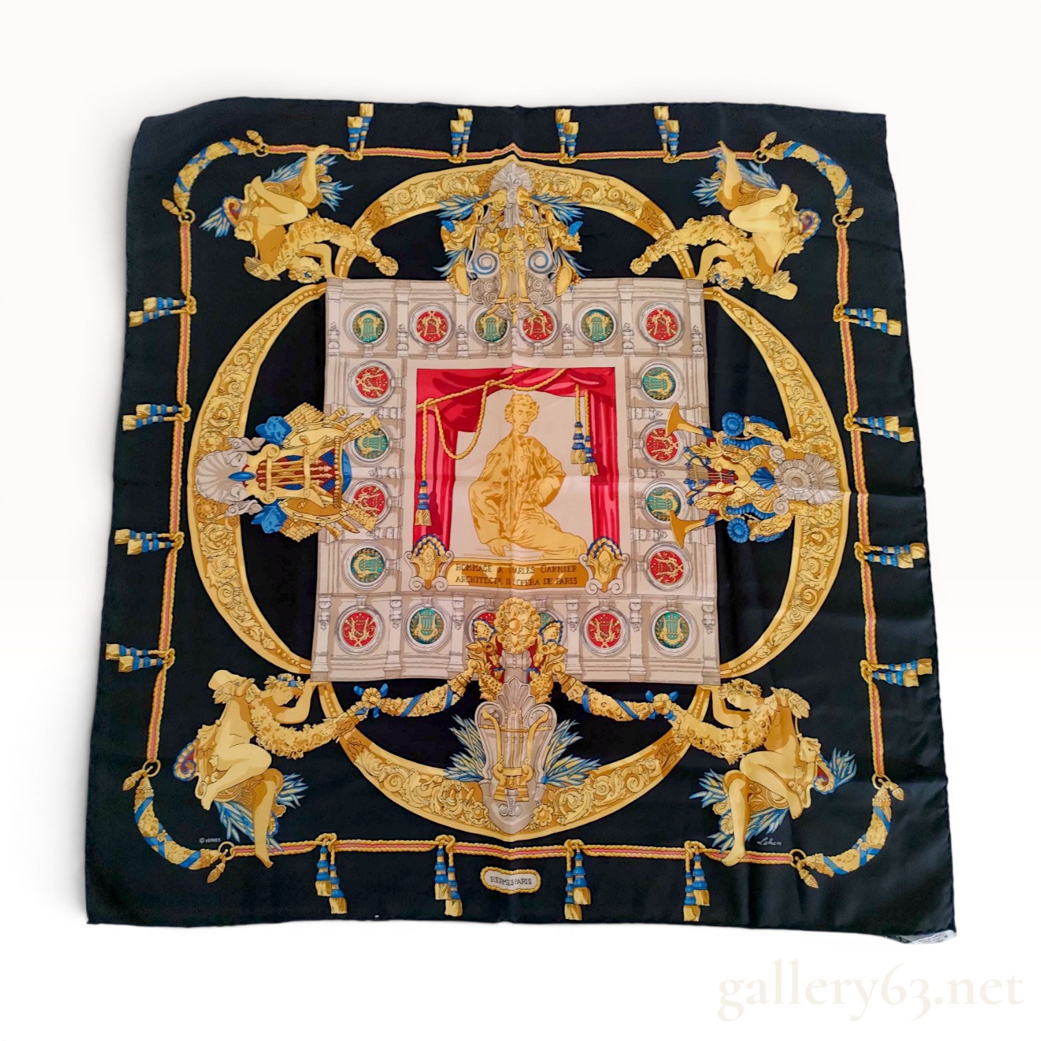 Hermès Hommage à Charles Garnier Silk Scarf