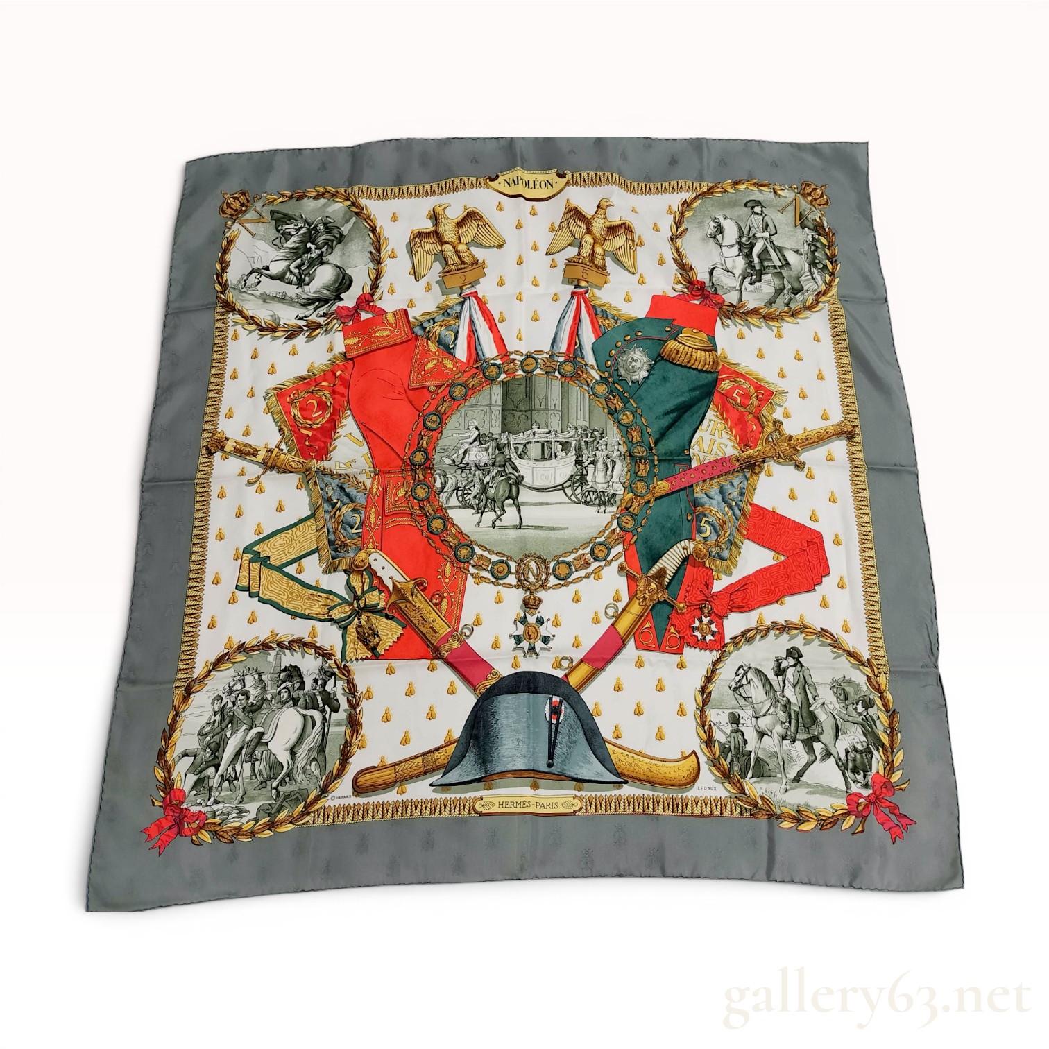 Hermès Napoléon Philippe Ledoux Jacquard Silk Scarf
