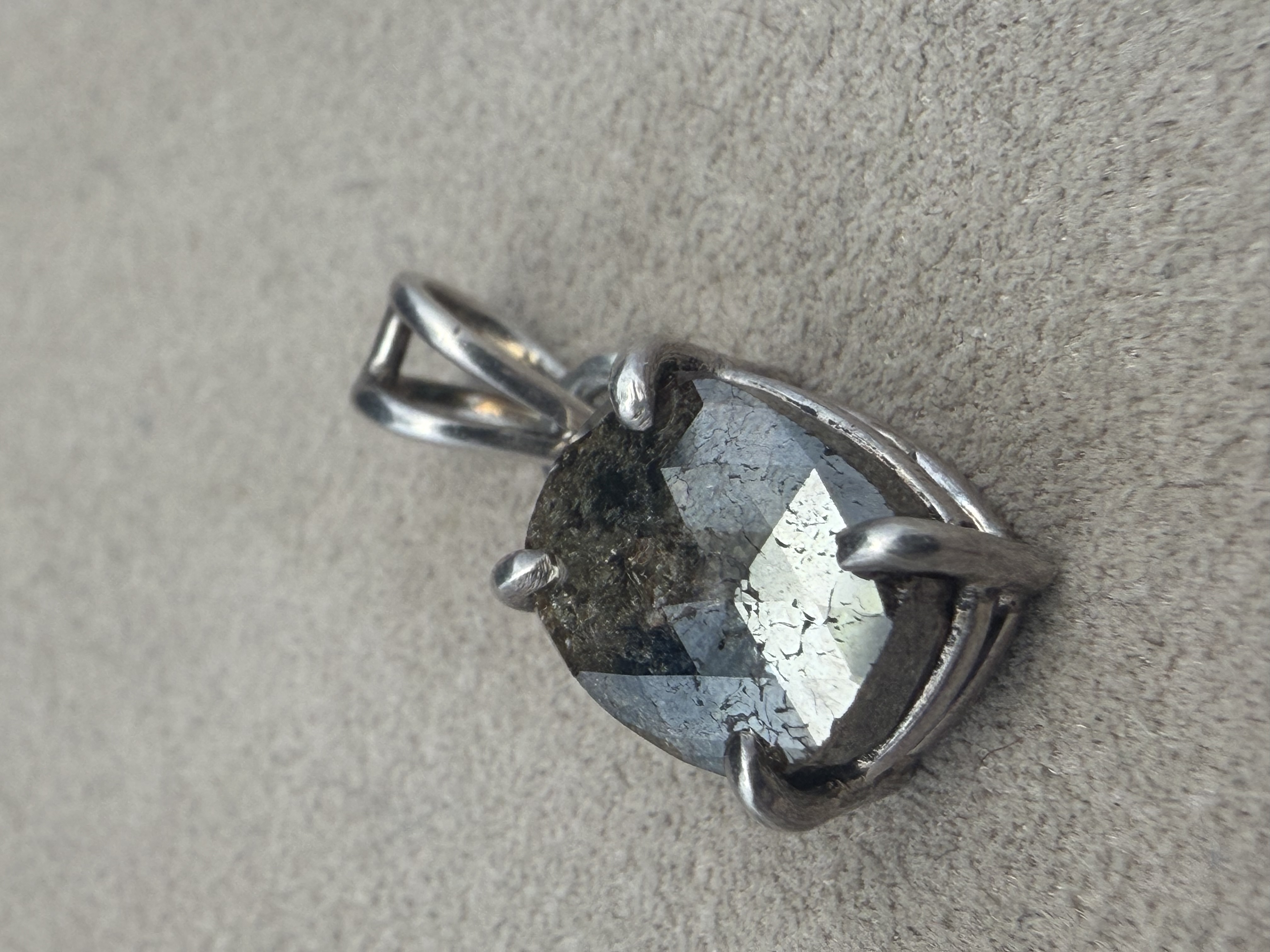 Salt and Pepper Diamond Pendant